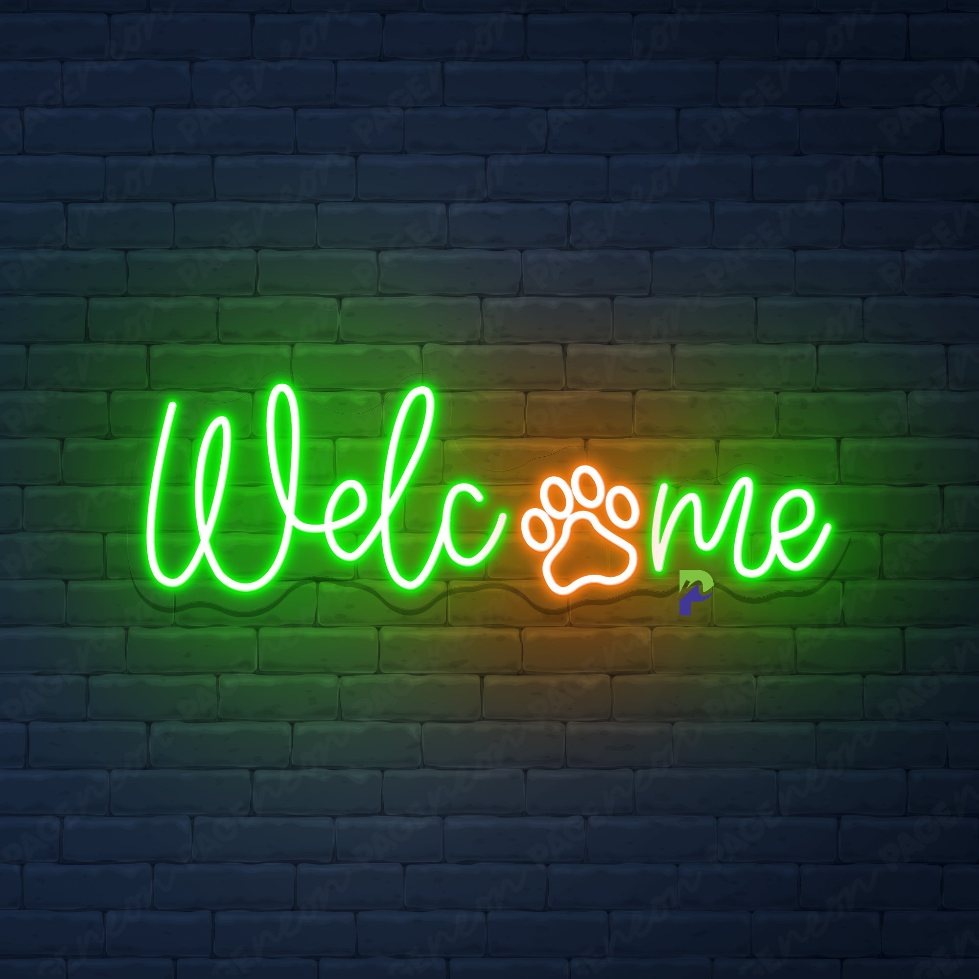 Dog Welcome Neon Sign Pet Led Light