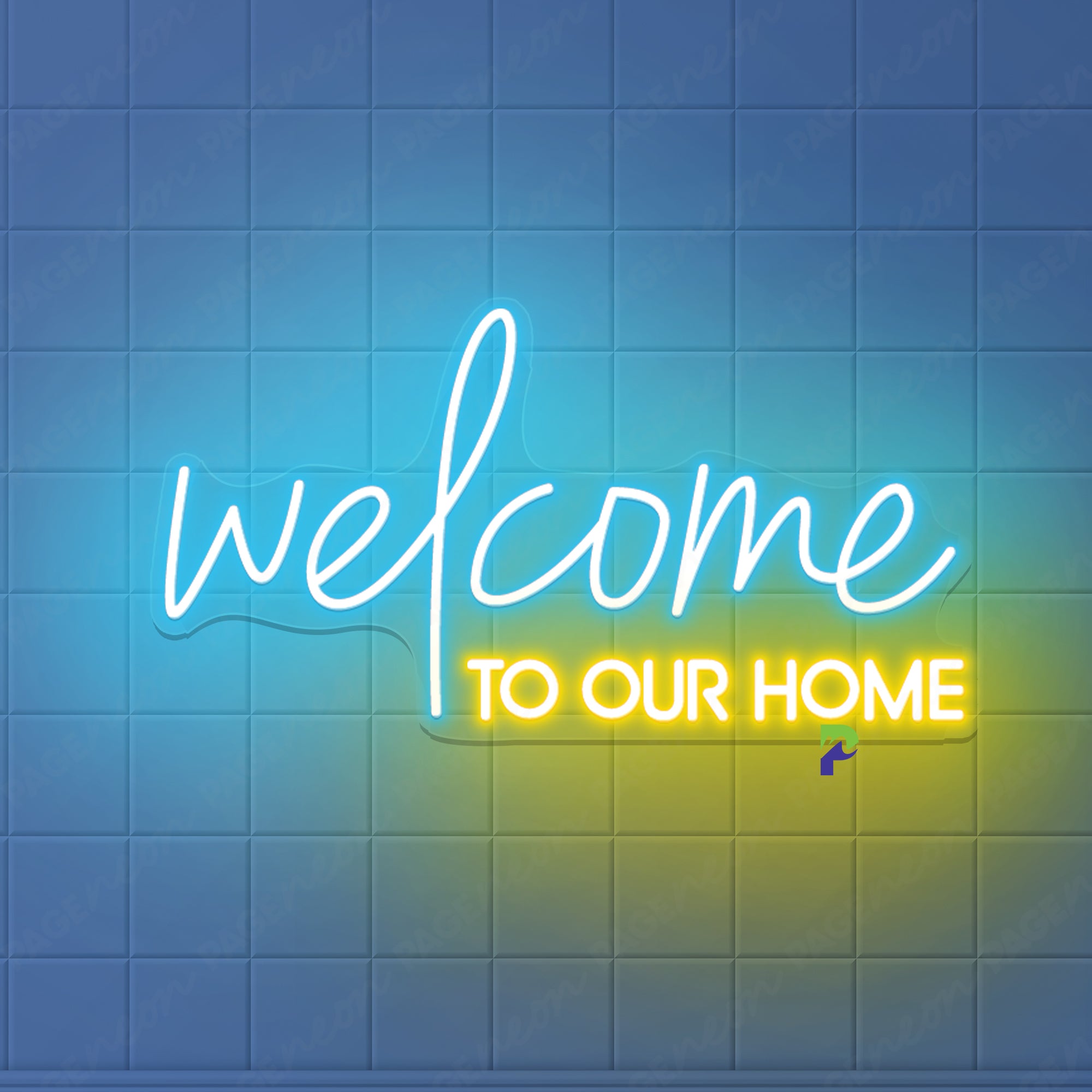 Welcome To Our Home Signs Simple Led Light
