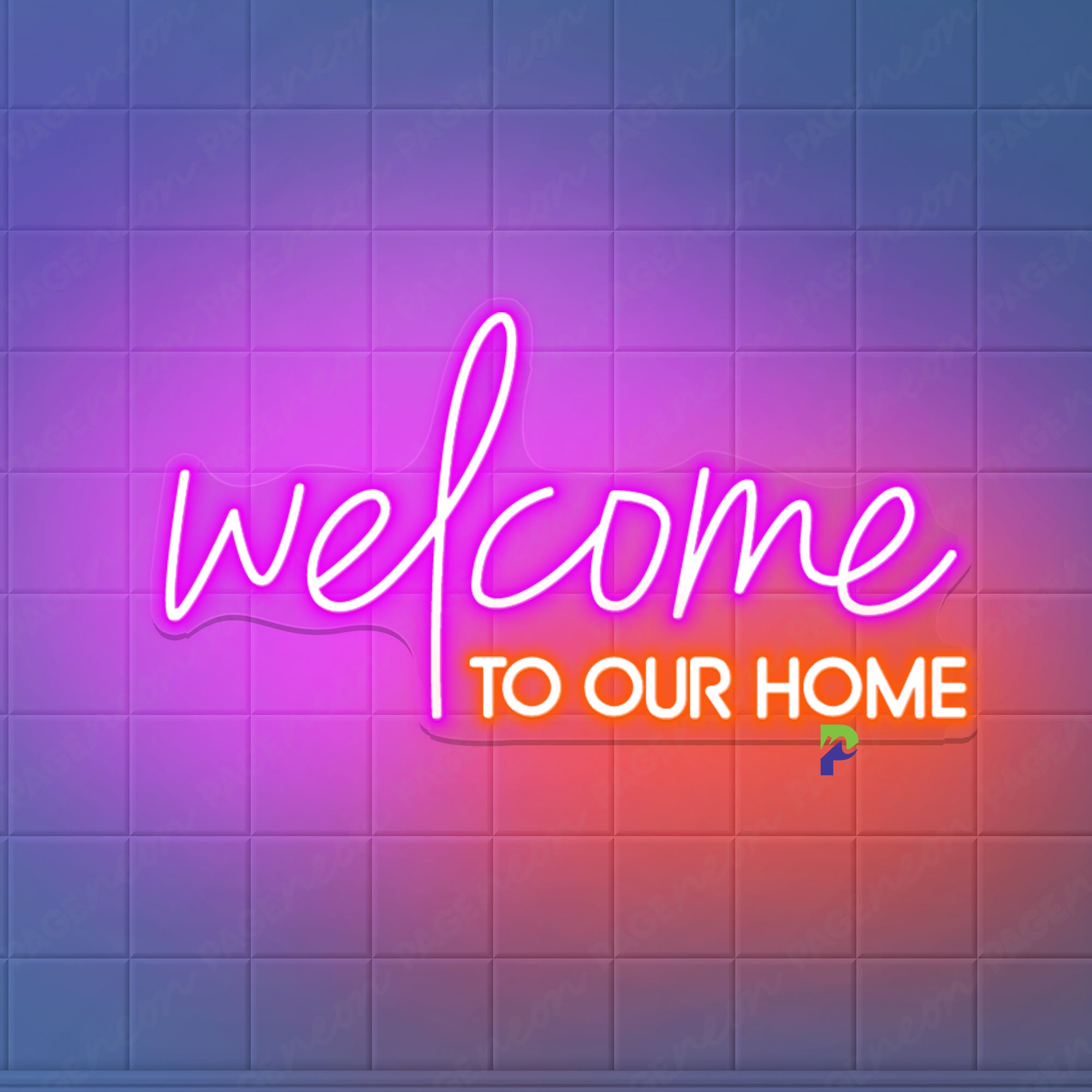 Welcome To Our Home Signs Simple Led Light