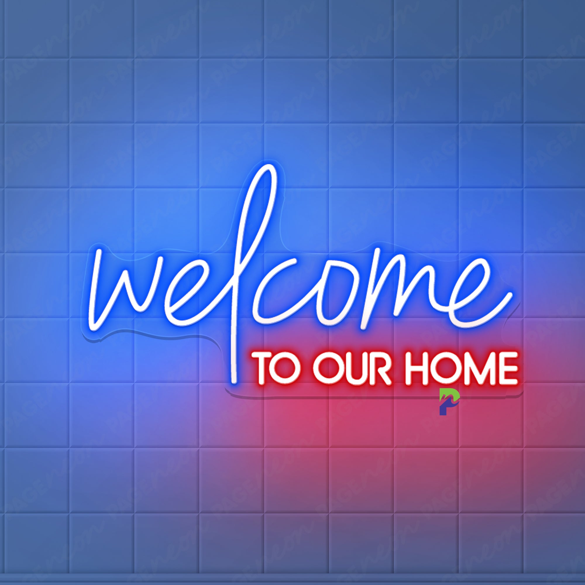 Welcome To Our Home Signs Simple Led Light