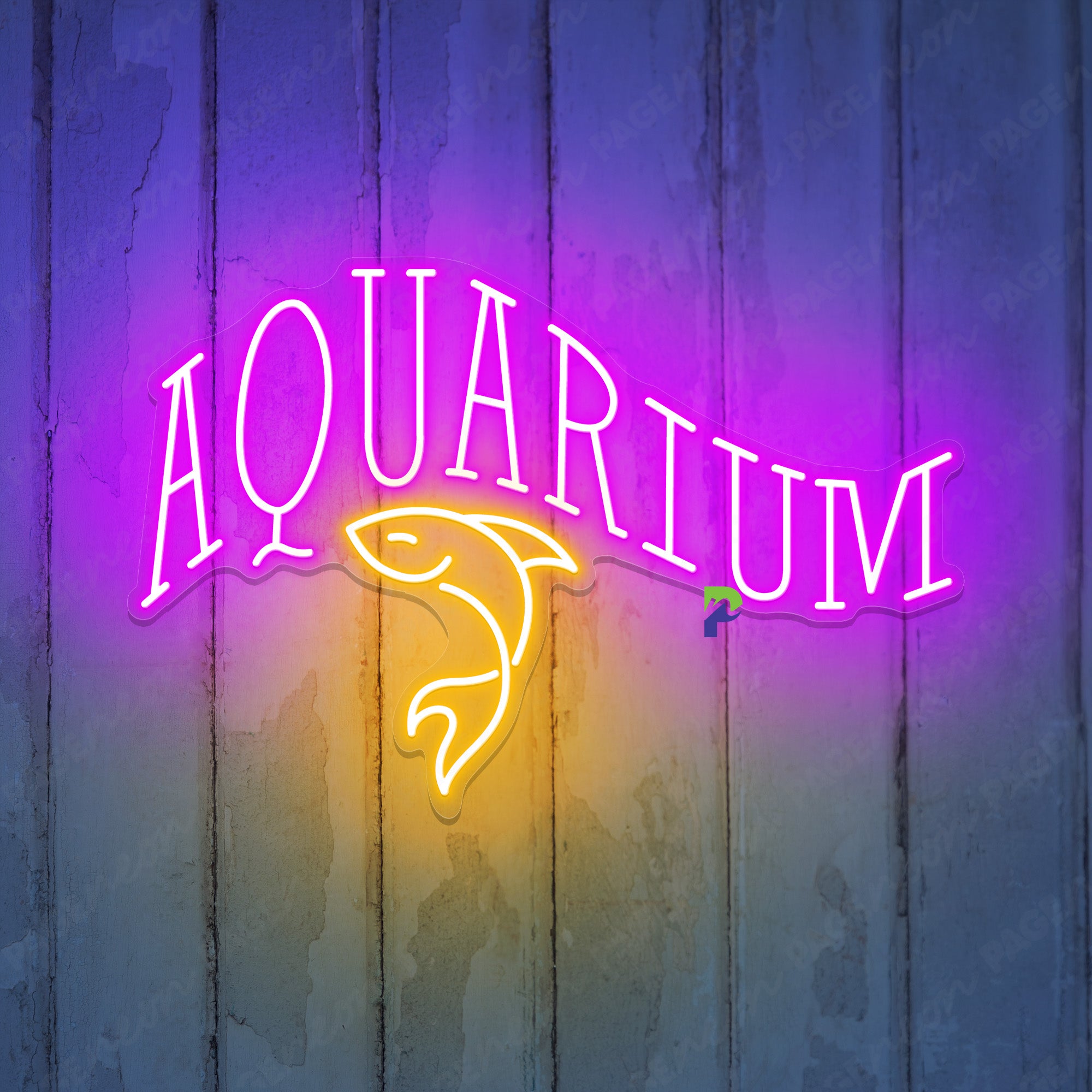 Aquarium Neon Sign Storefront Led Light