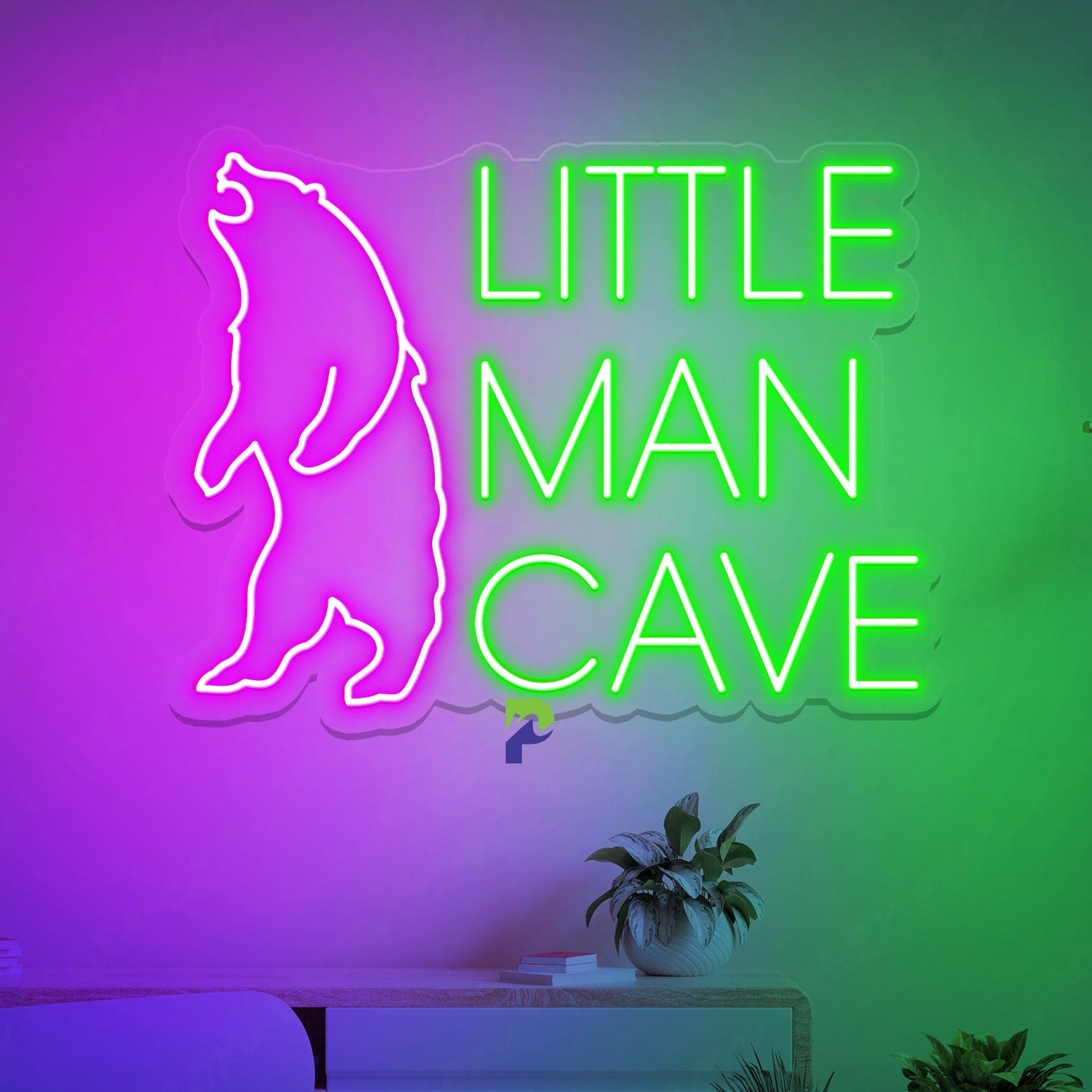 Neon Bear Sign Led Light For Man Cave