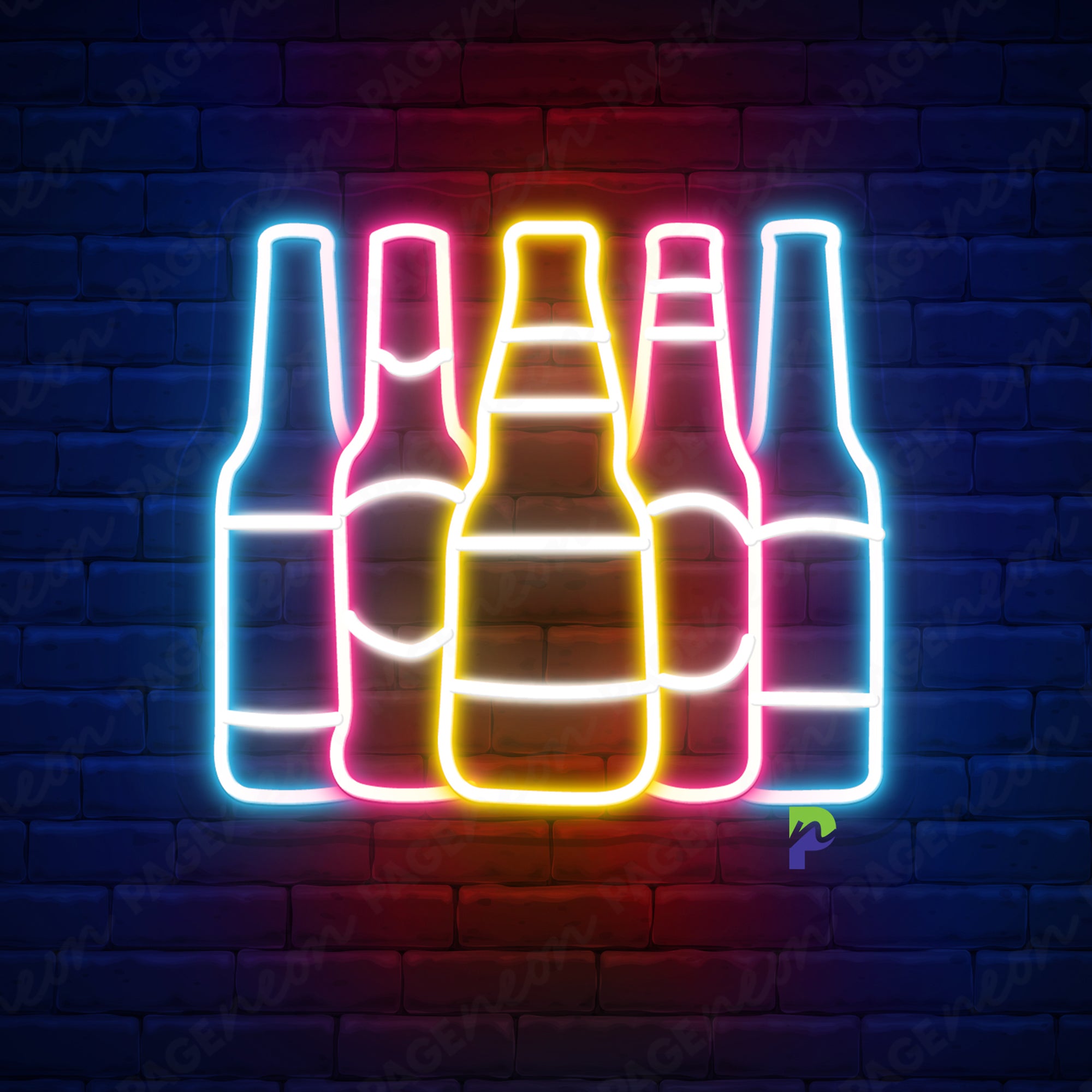 Beer Bottle Neon Sign Beer Garden Led Light