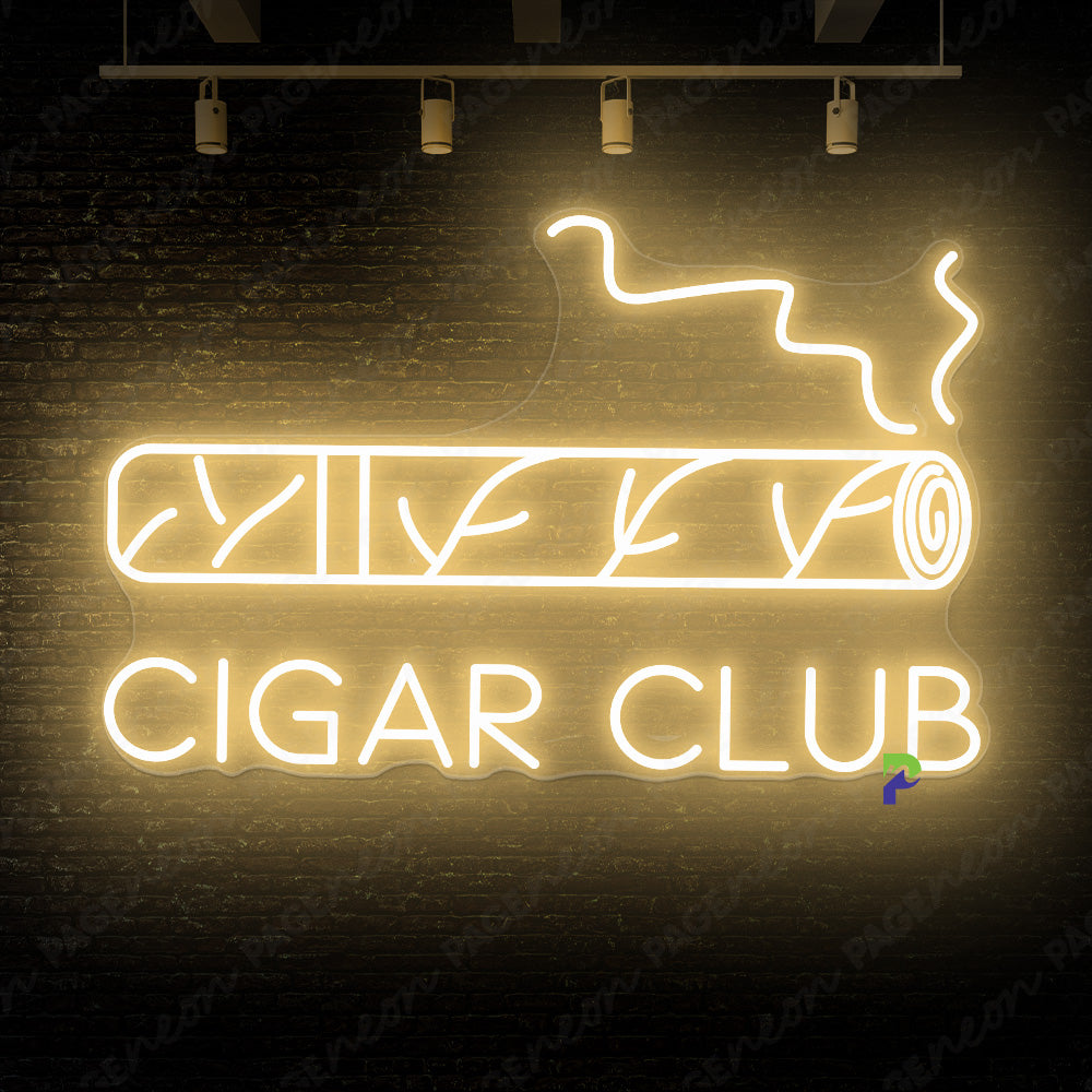 Cigar Club Neon Sign Man Cave Led Light