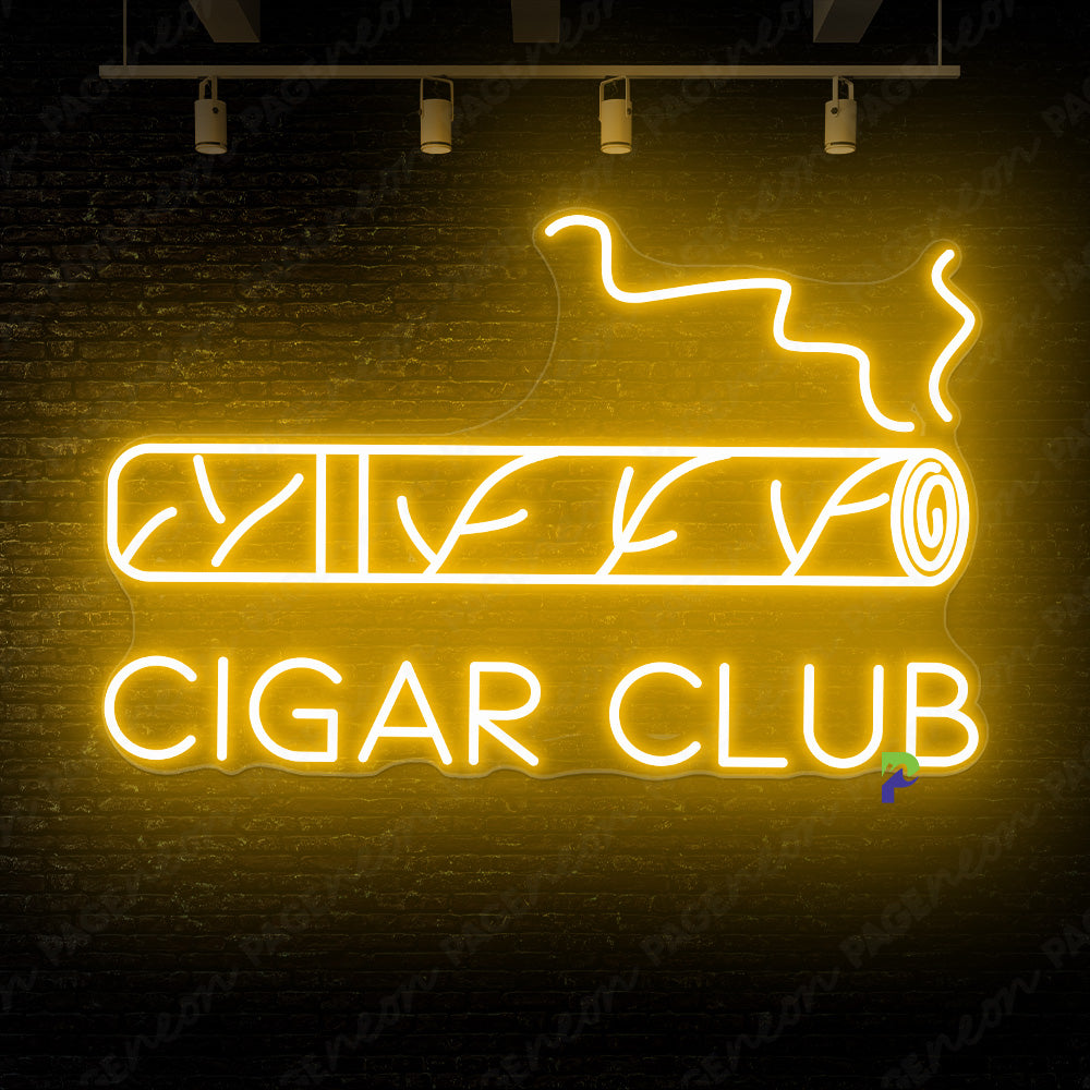 Cigar Club Neon Sign Man Cave Led Light