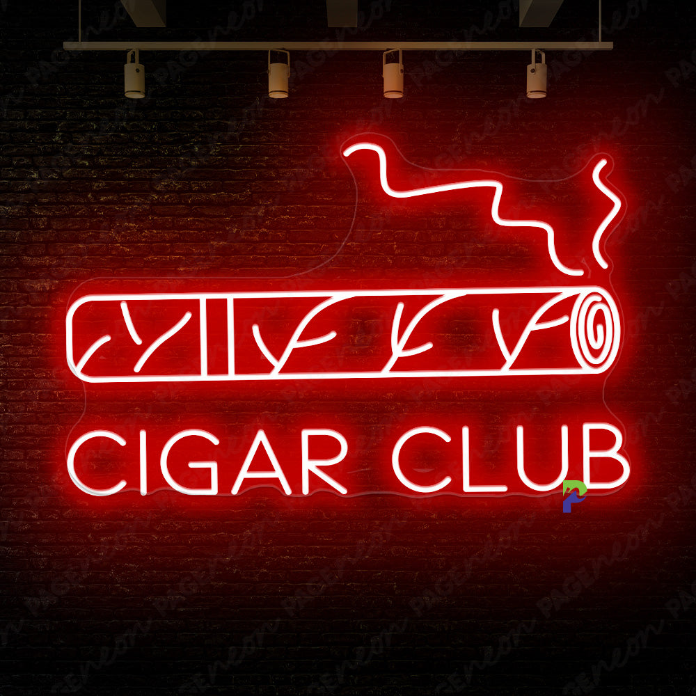 Cigar Club Neon Sign Man Cave Led Light