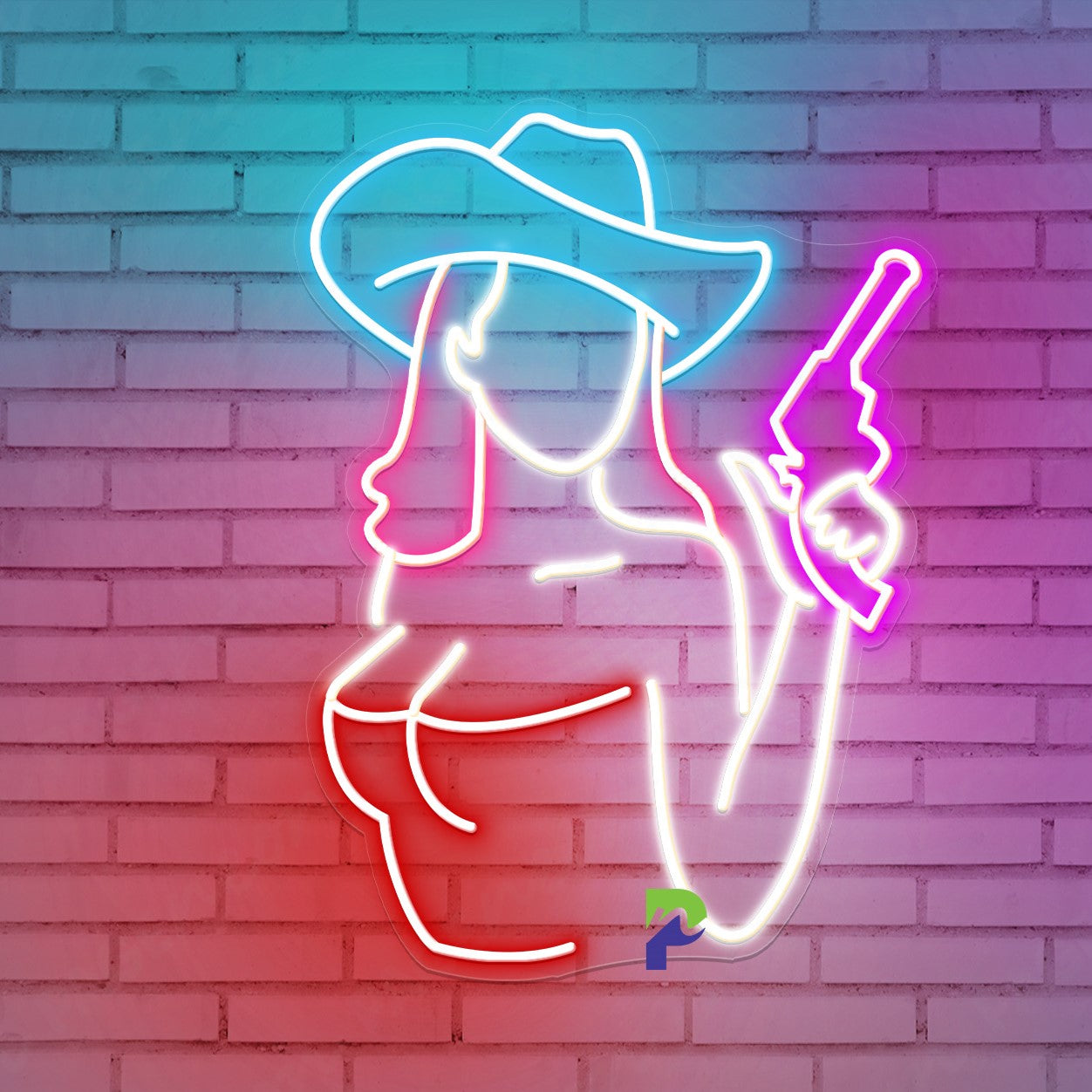 Cowgirl Neon Sign Led Light For Man Cave