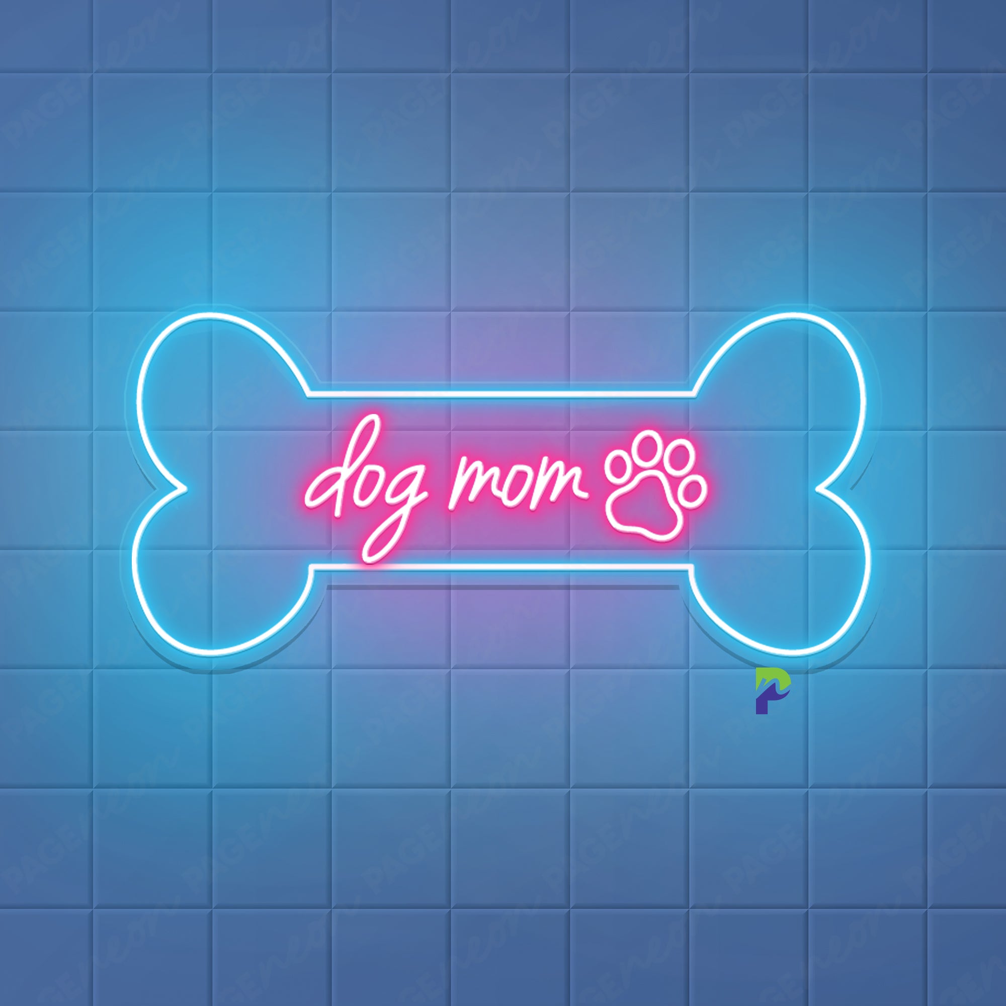 Dog Mom Neon Sign Animal Bone Led Light