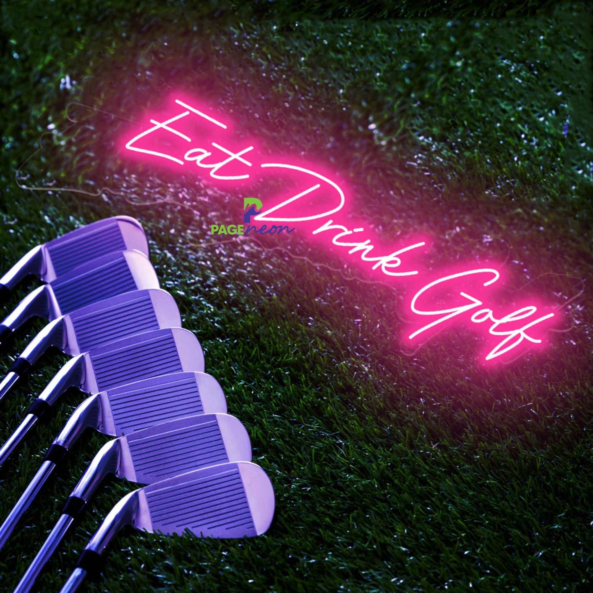 Eat Drink Golf Neon Sign Sporty Led Light