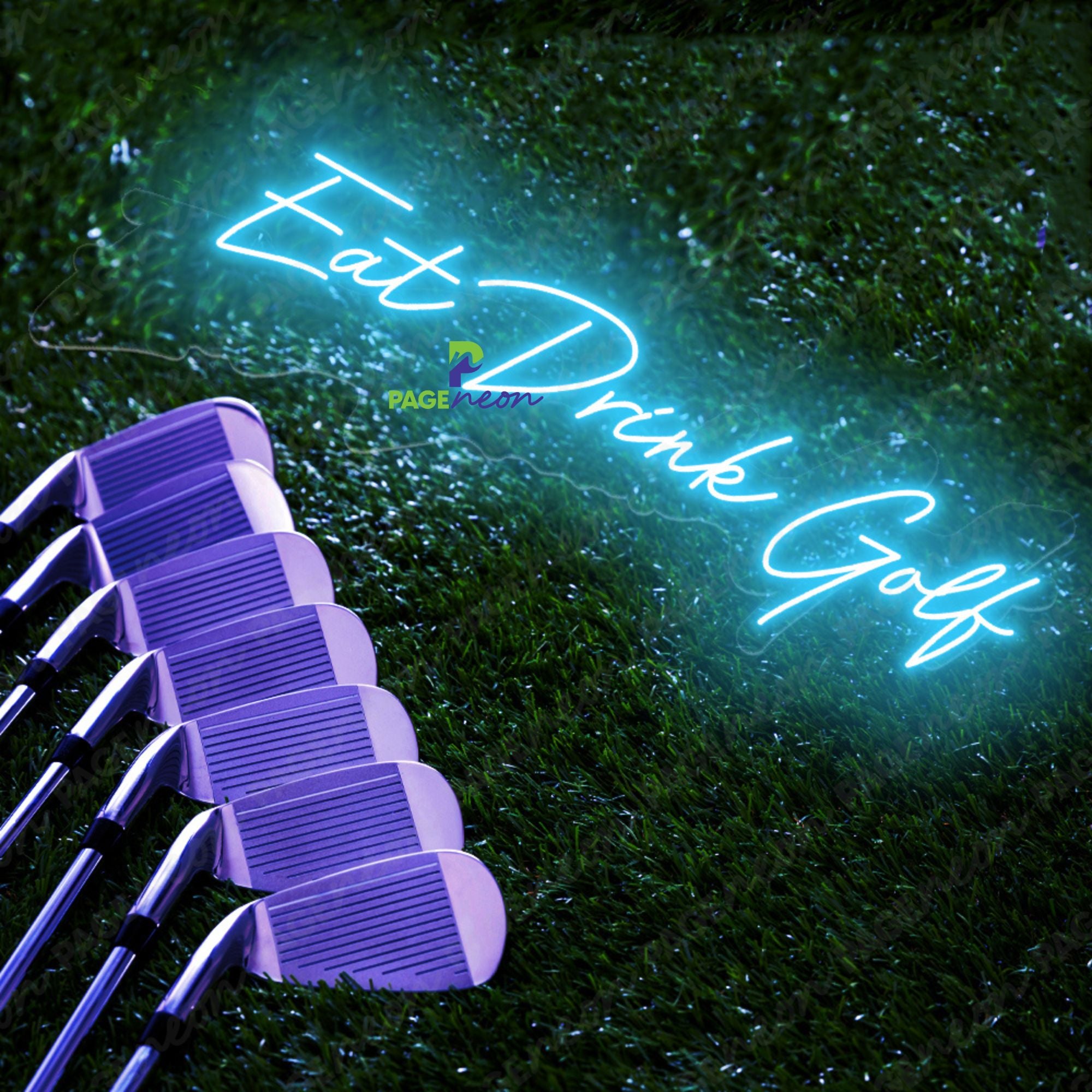 Eat Drink Golf Neon Sign Sporty Led Light