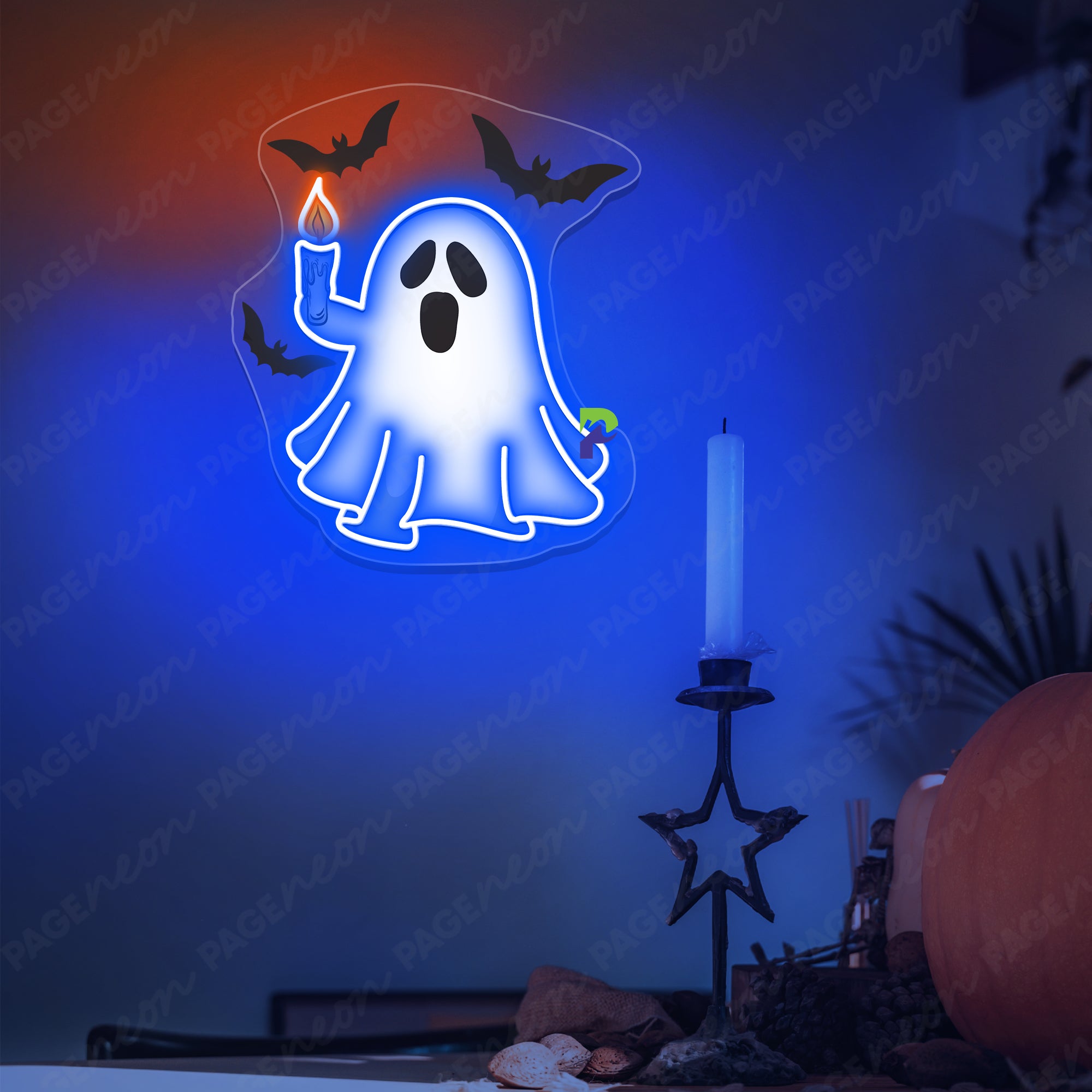 Ghost Neon Sign Scary Halloween Led Light 2
