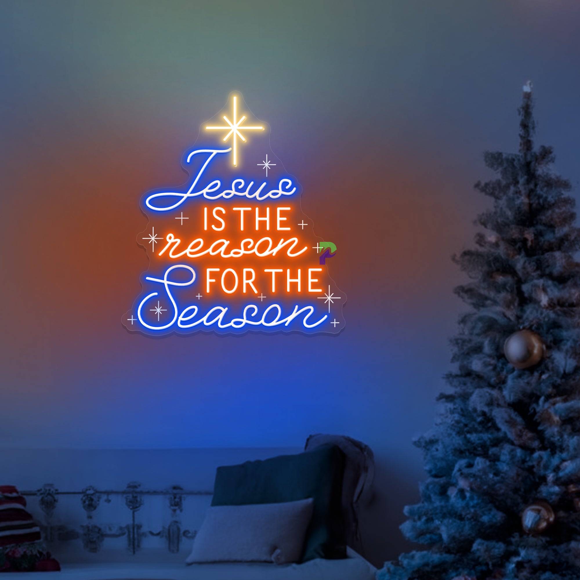 Jesus Is The Reason For The Season Neon Sign Led Light