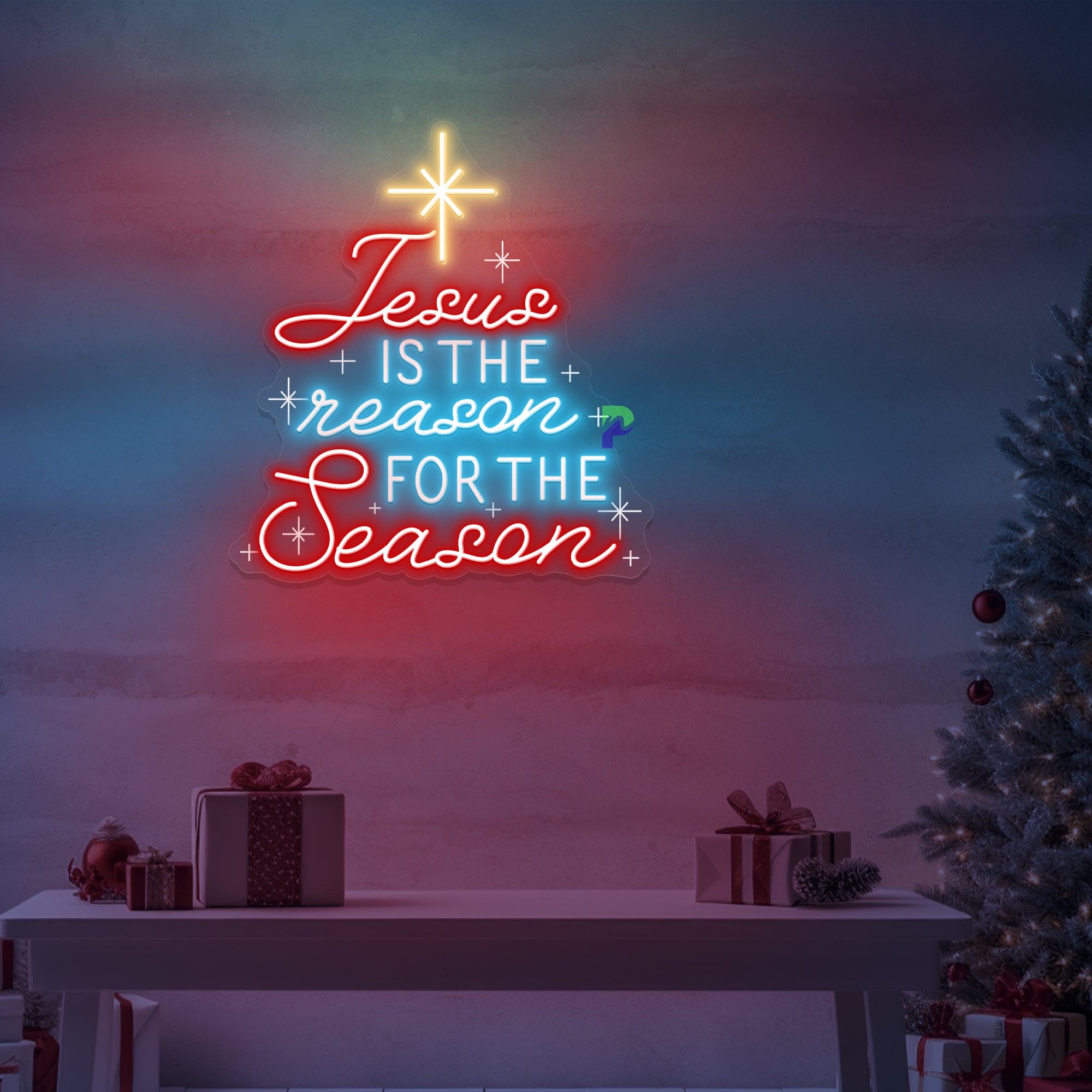 Jesus Is The Reason For The Season Neon Sign Led Light