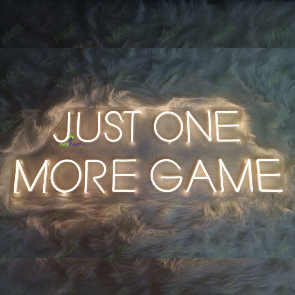 Just One More Game Neon Sign for Gaming Room