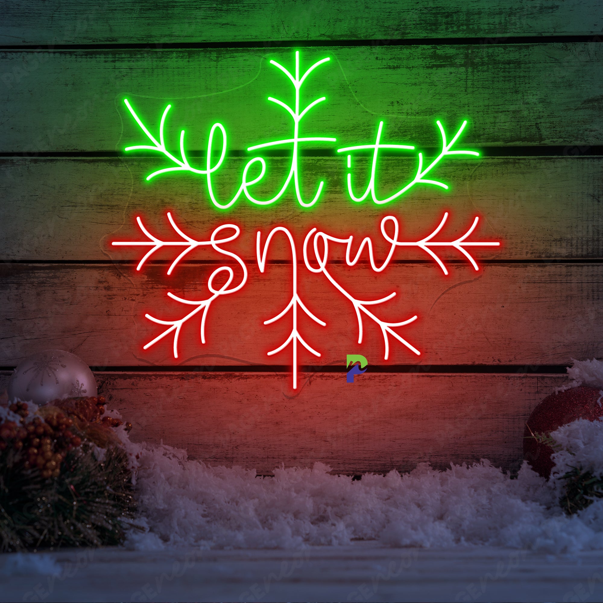 Let It Snow Neon Sign Led Light For Christmas