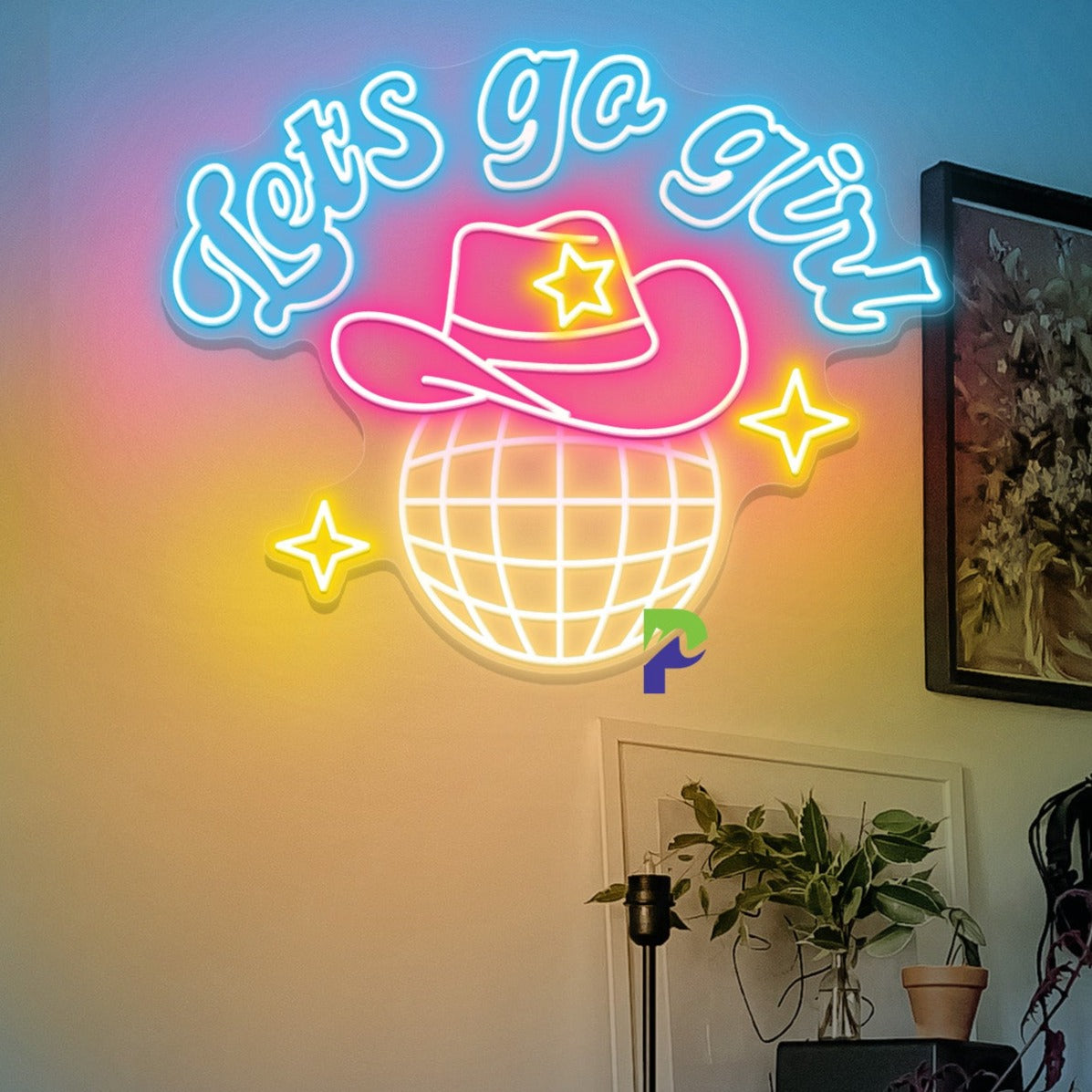 Neon Let's Go Girls Sign Party Led Light