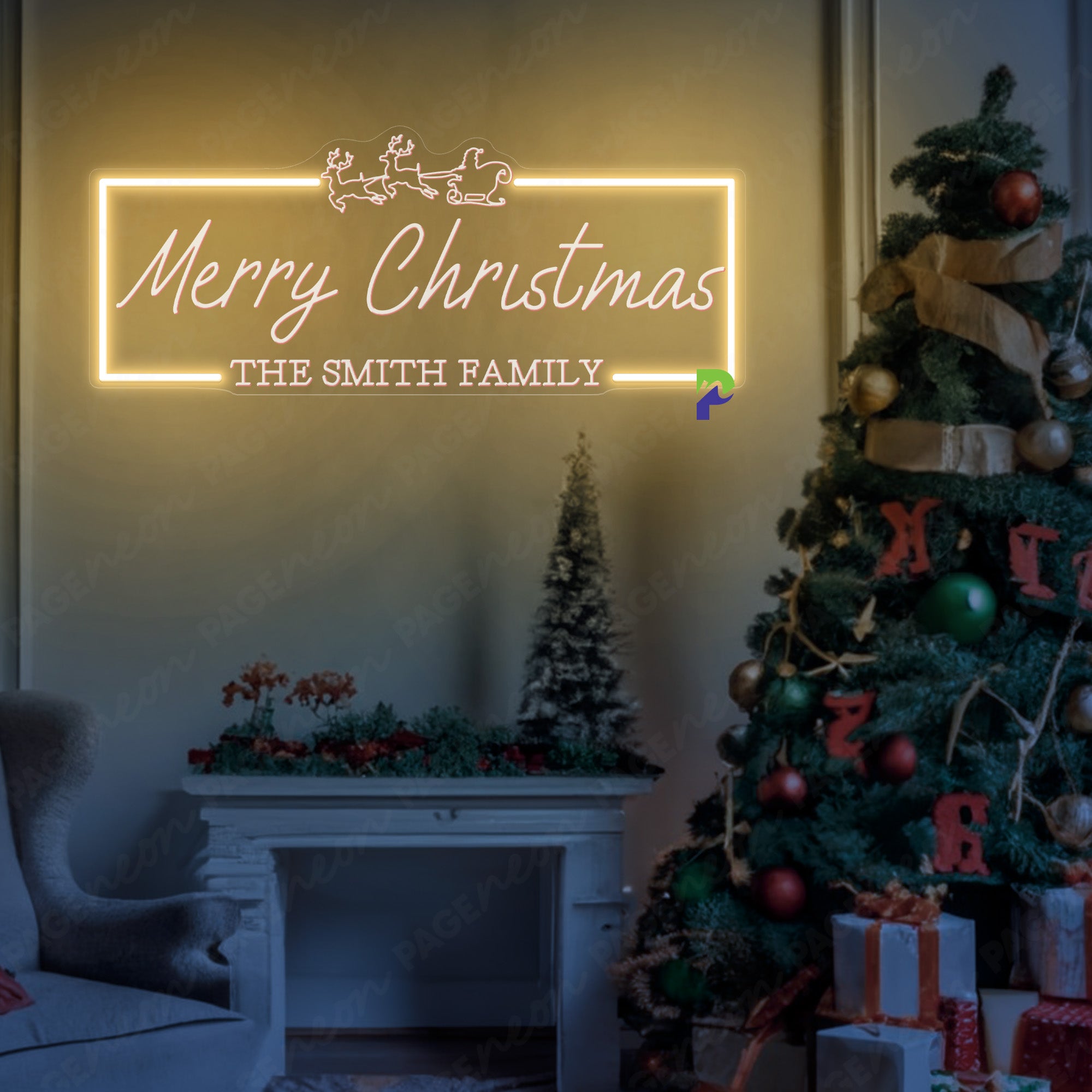 Merry Christmas Led Light Xmas Neon Sign