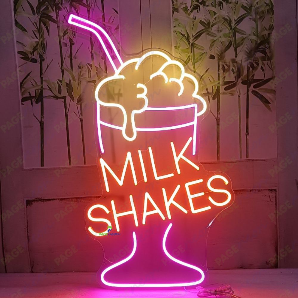 Milk Shake Neon Sign Coffee Led Light