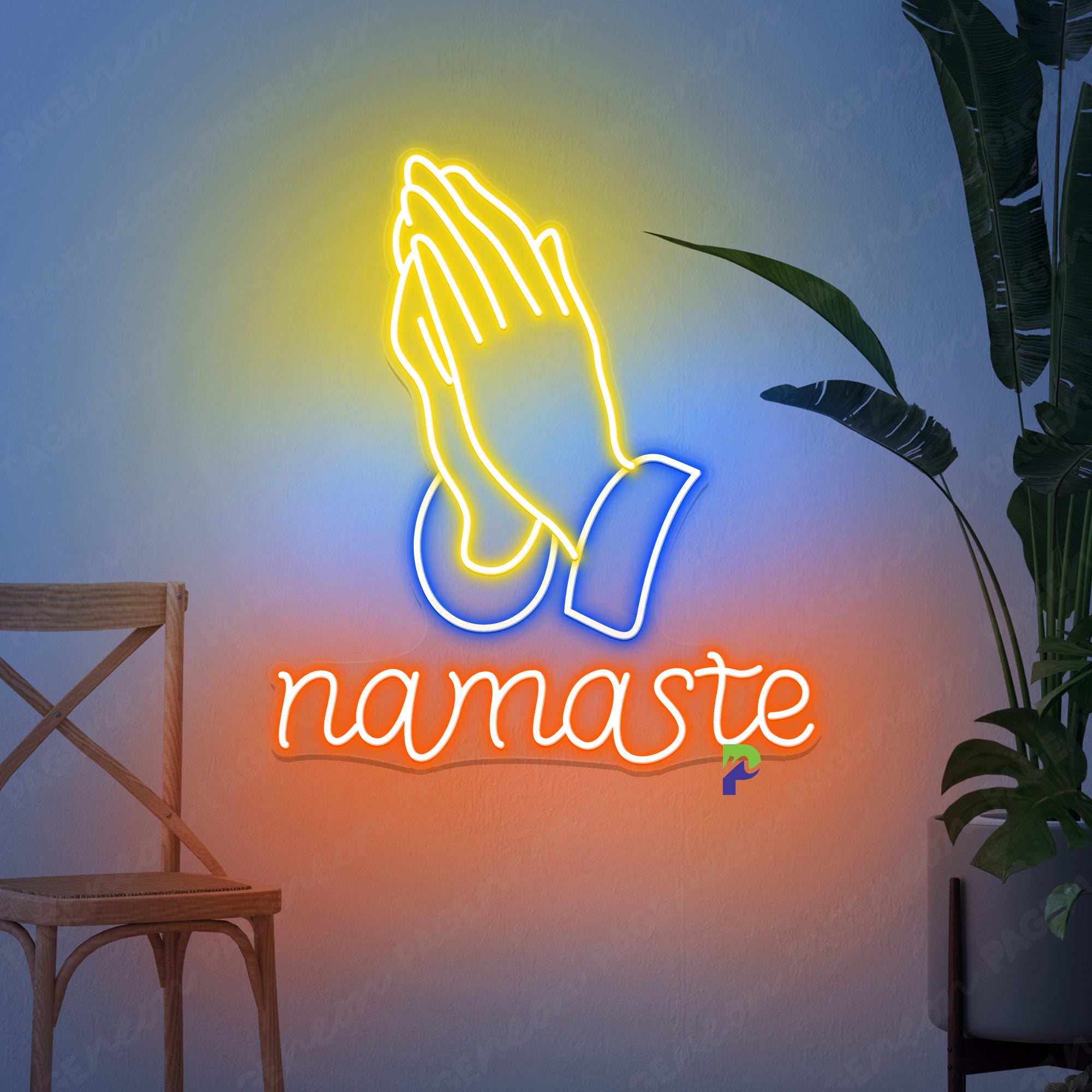 Namaste Neon Sign Religion Led Light