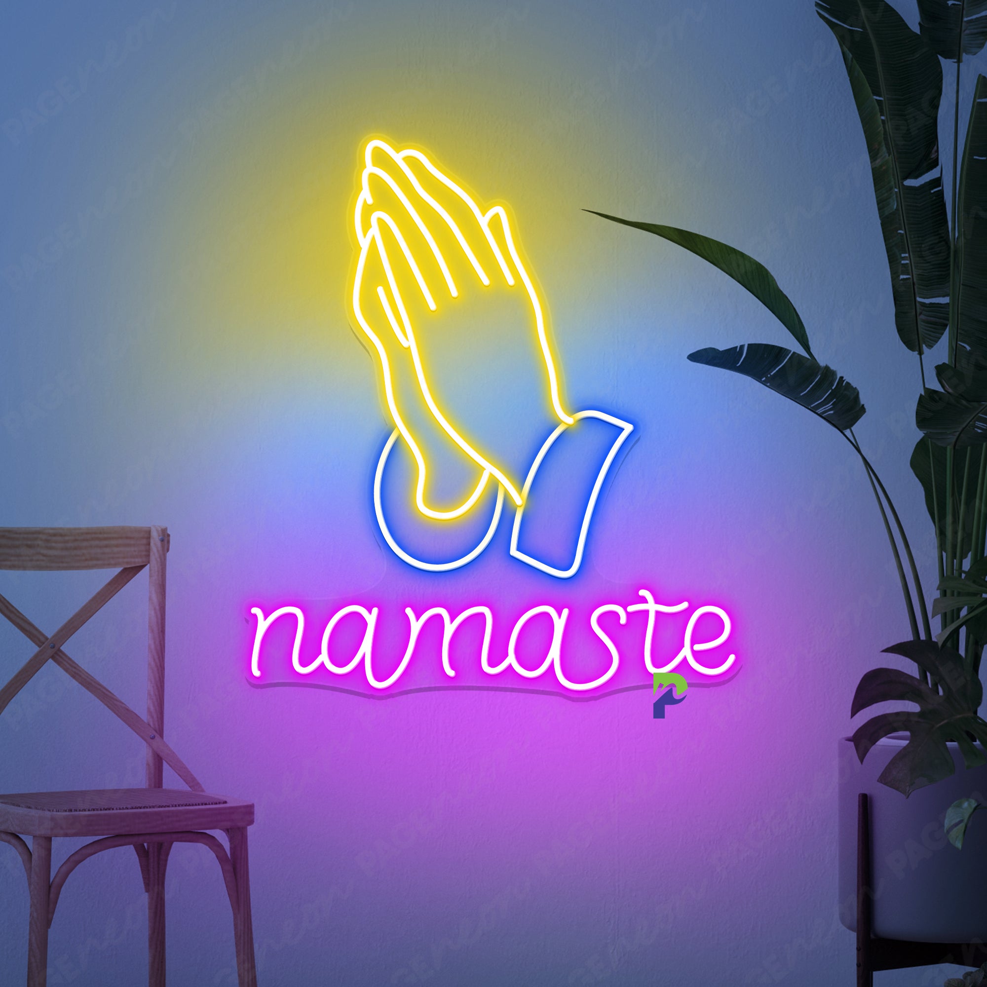 Namaste Neon Sign Religion Led Light
