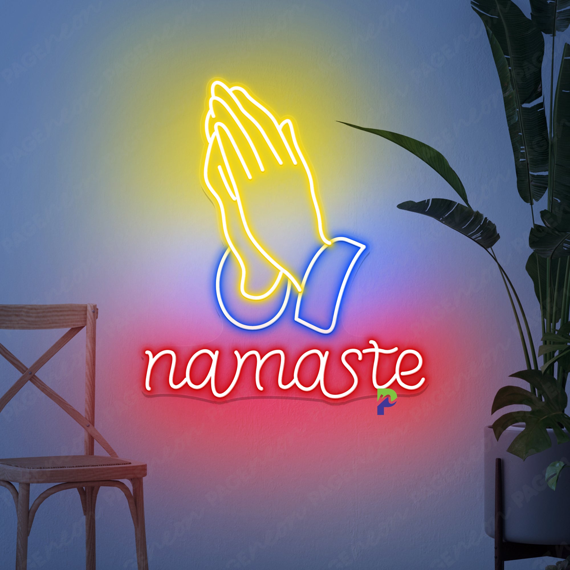 Namaste Neon Sign Religion Led Light