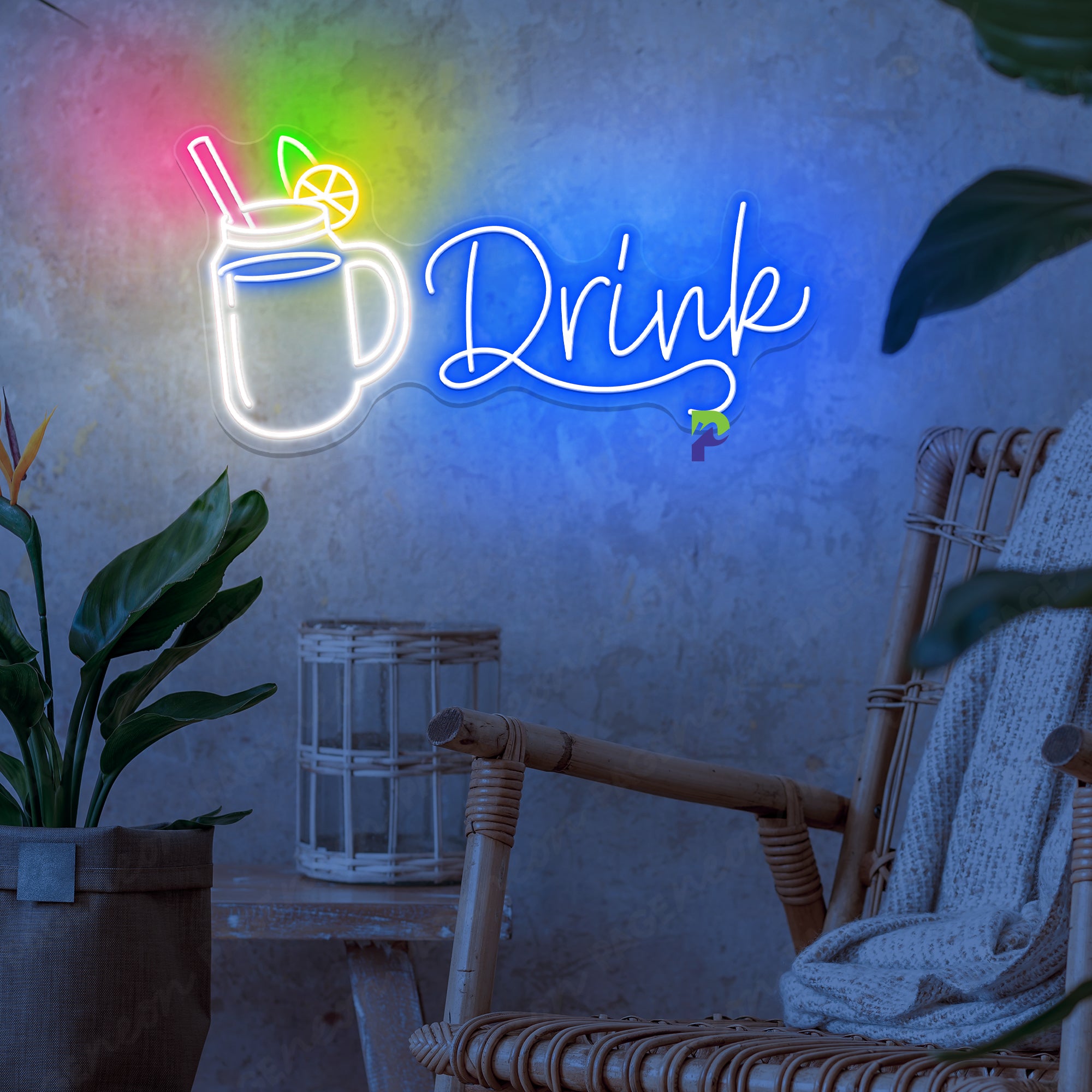 Neon Drinks Sign Tropical Cafe Bar Led Light