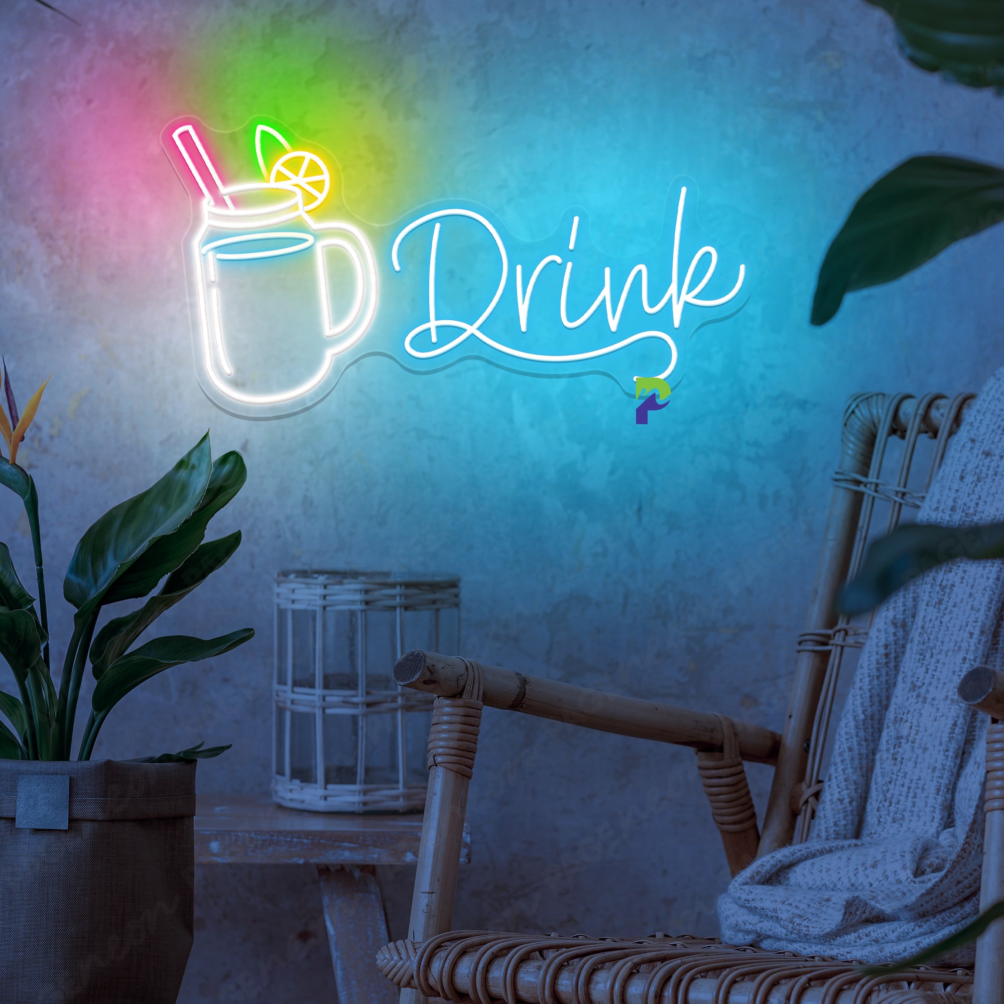 Neon Drinks Sign Tropical Cafe Bar Led Light