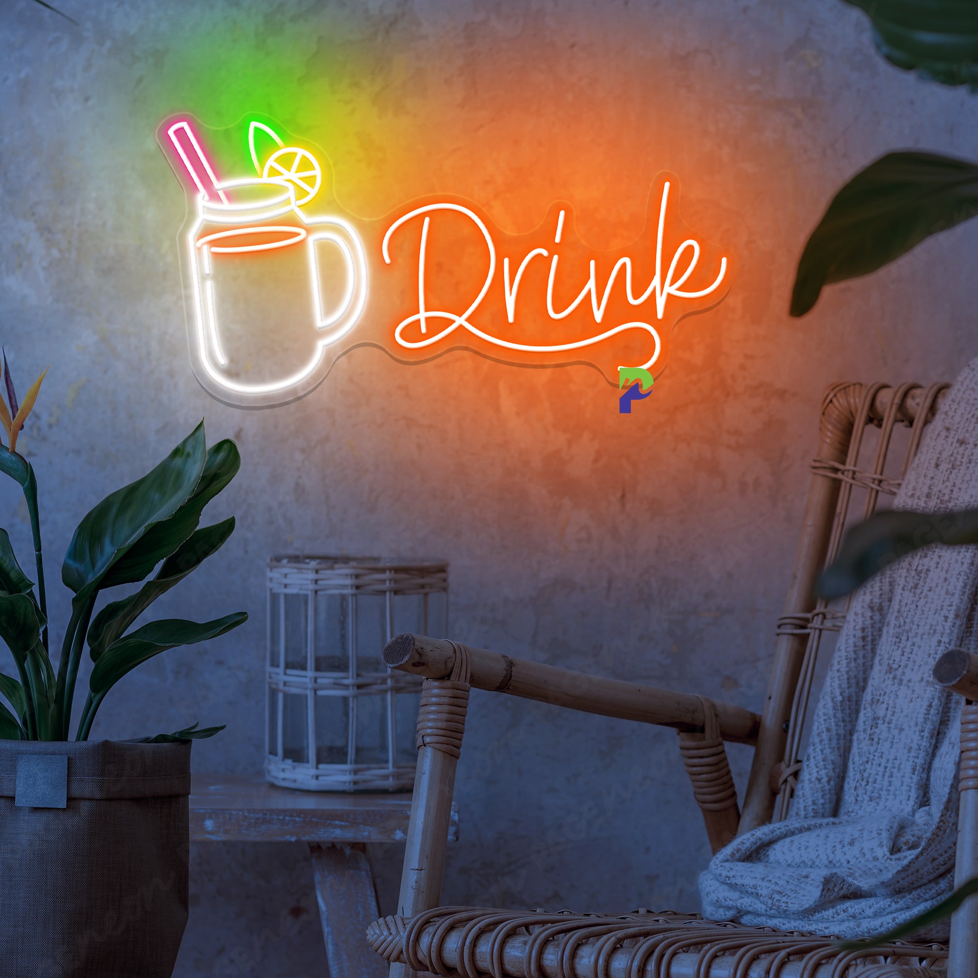 Neon Drinks Sign Tropical Cafe Bar Led Light