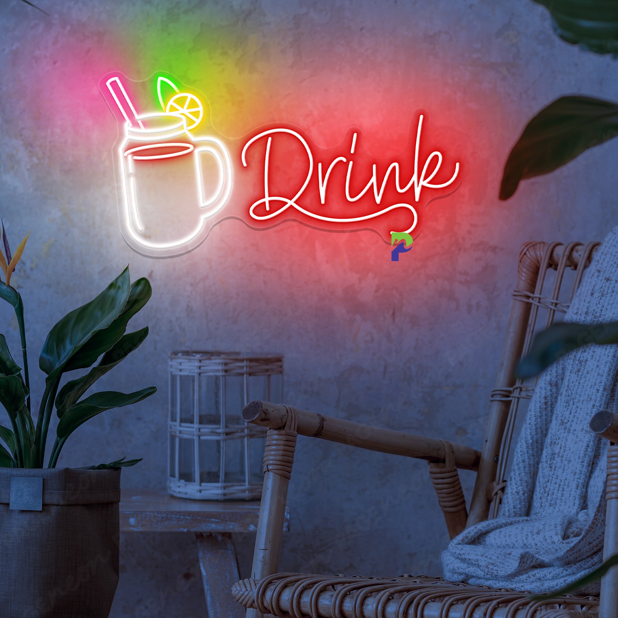 Neon Drinks Sign Tropical Cafe Bar Led Light