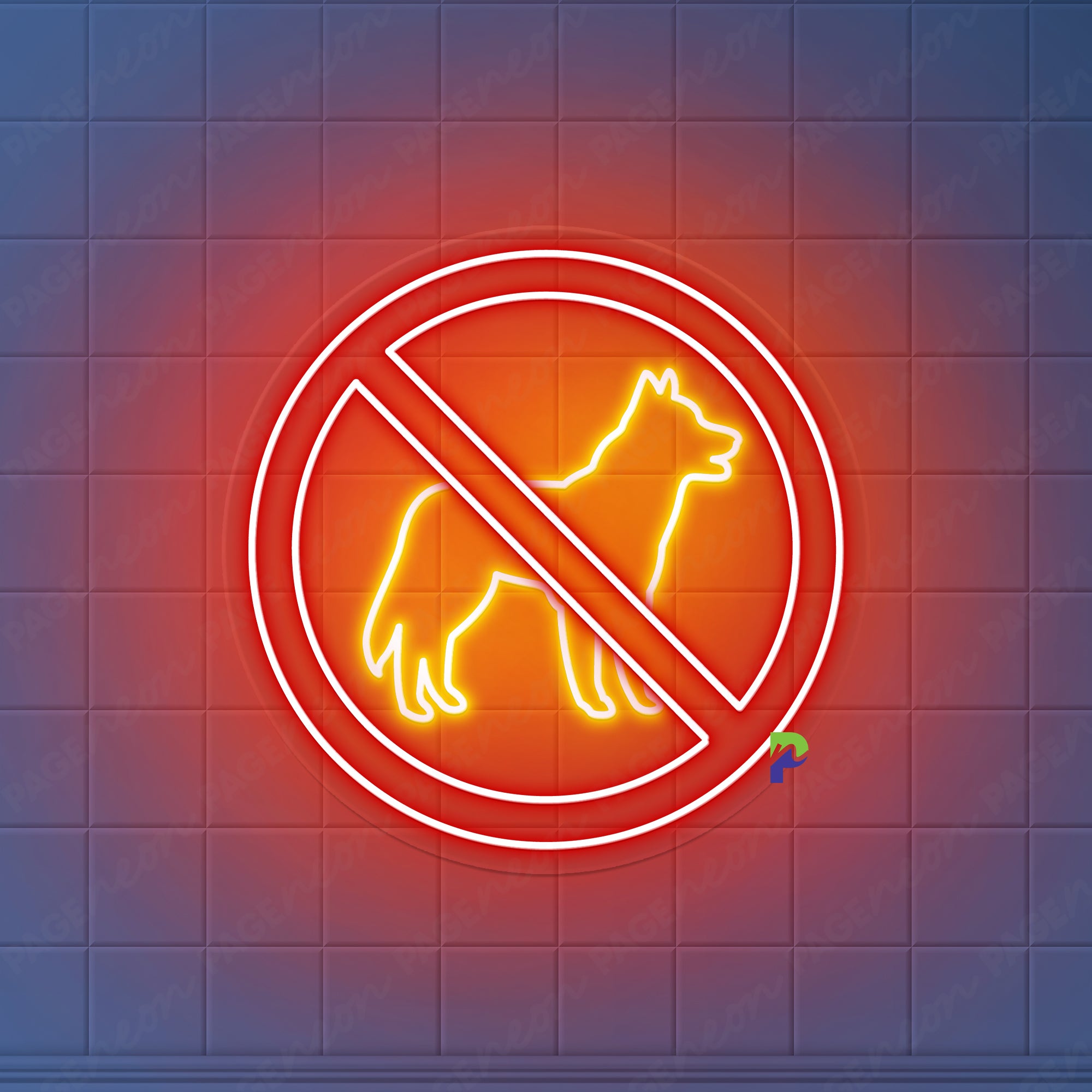 No Dogs Allowed Neon Sign Alert Led Light