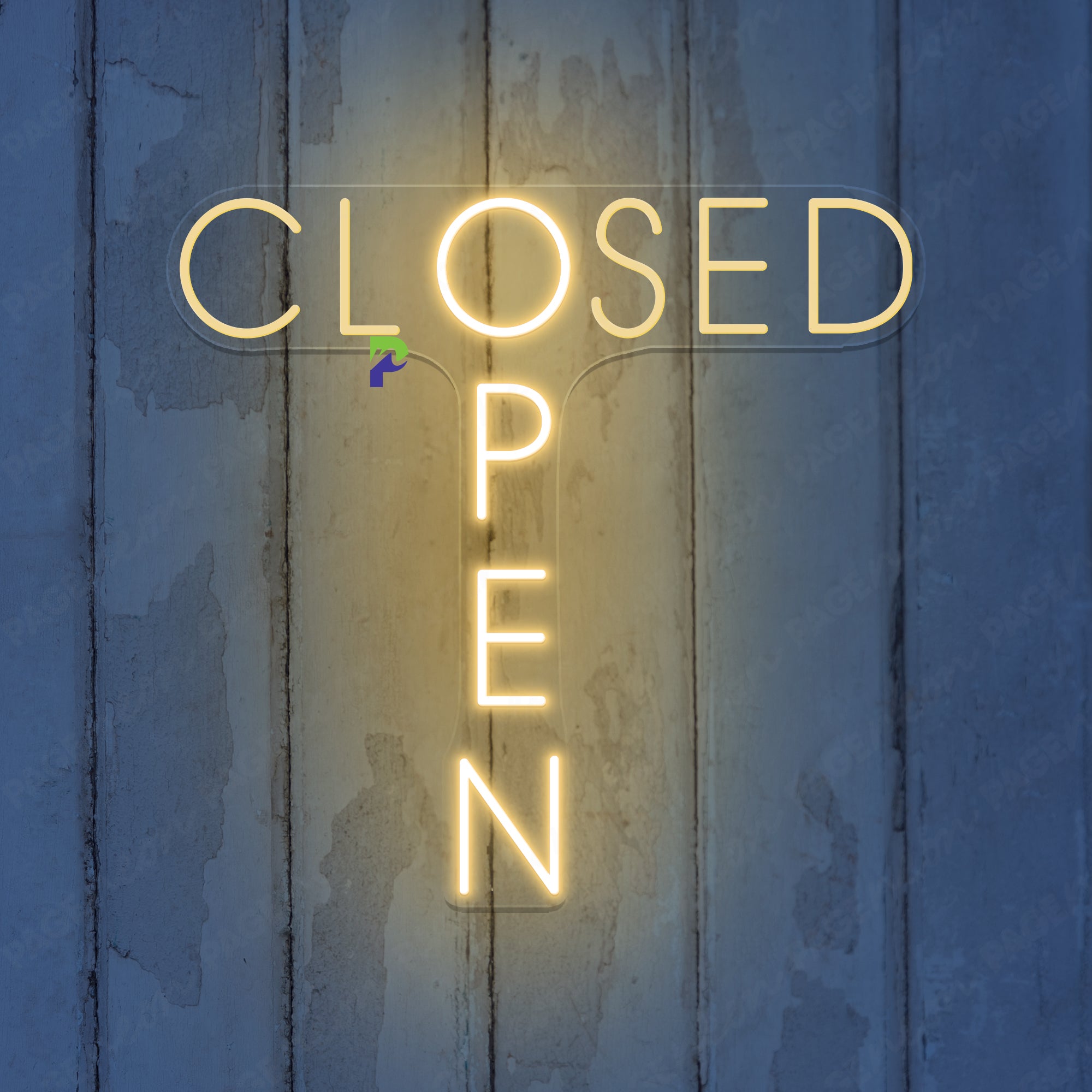 T-Shaped Open Closed Neon Sign Business Led Light