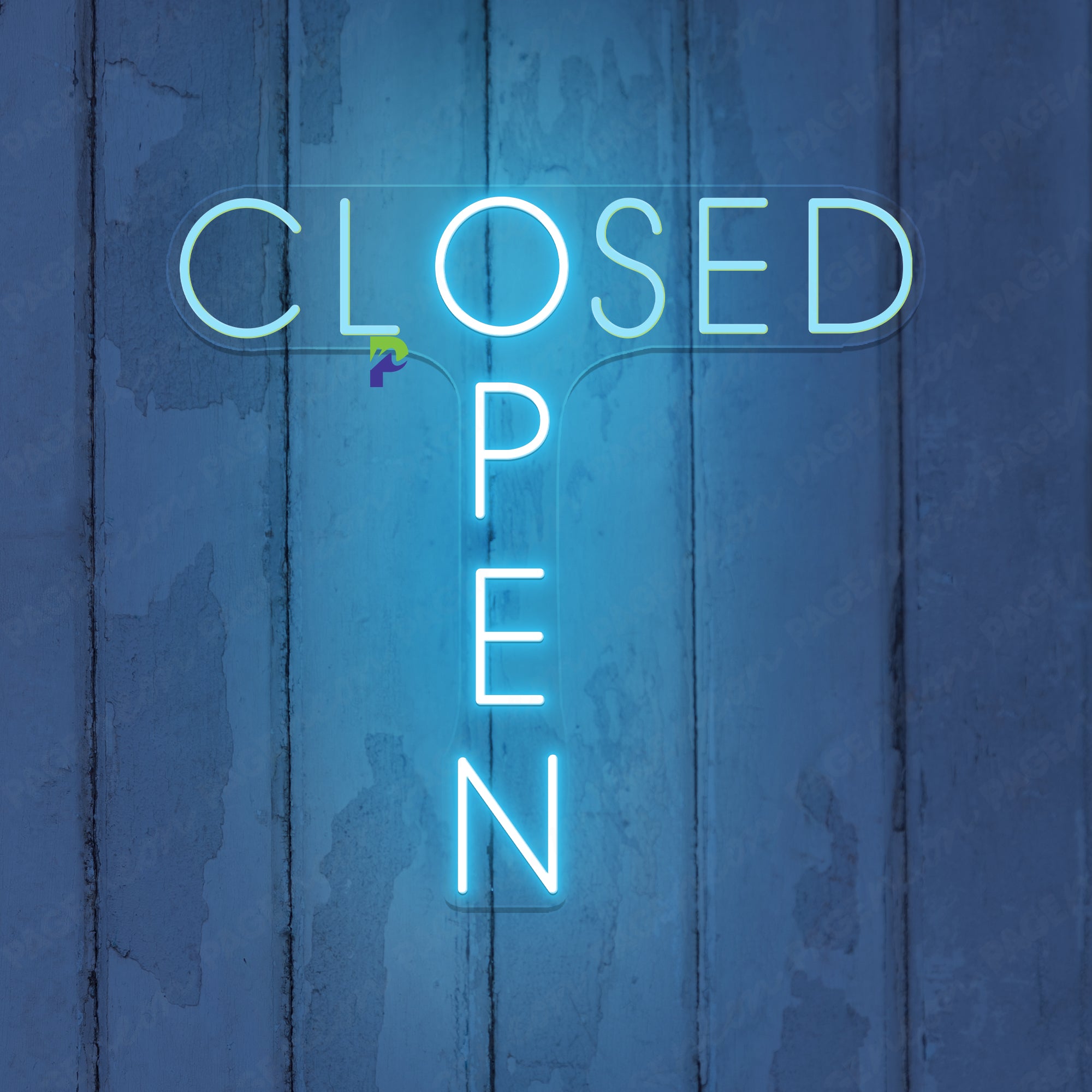 T-Shaped Open Closed Neon Sign Business Led Light