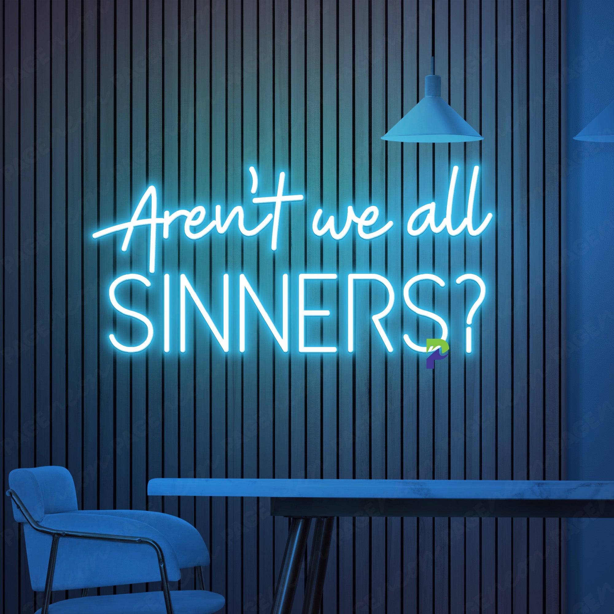 Aren't We All Sinner Neon Sign Word Led Light