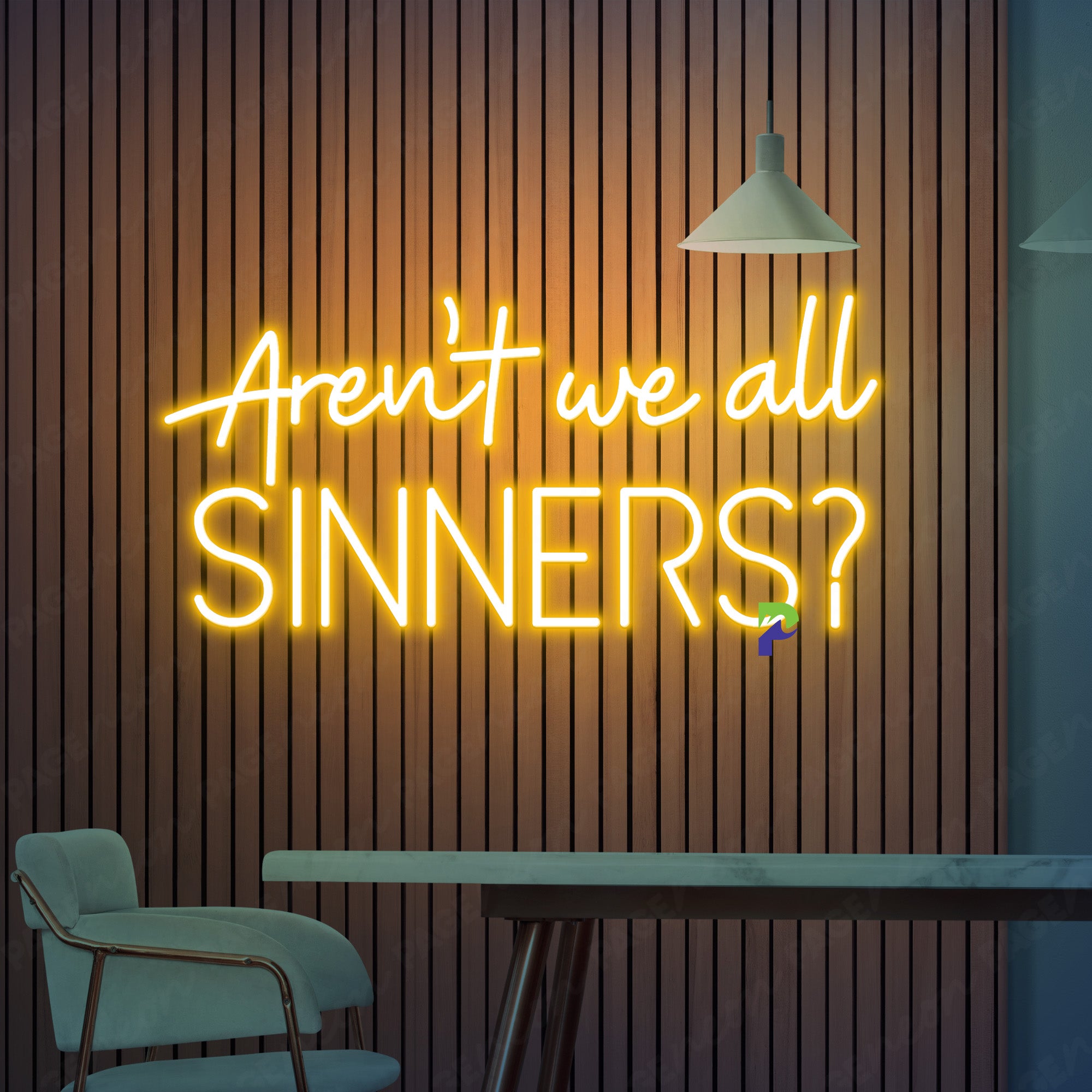 Aren't We All Sinner Neon Sign Word Led Light