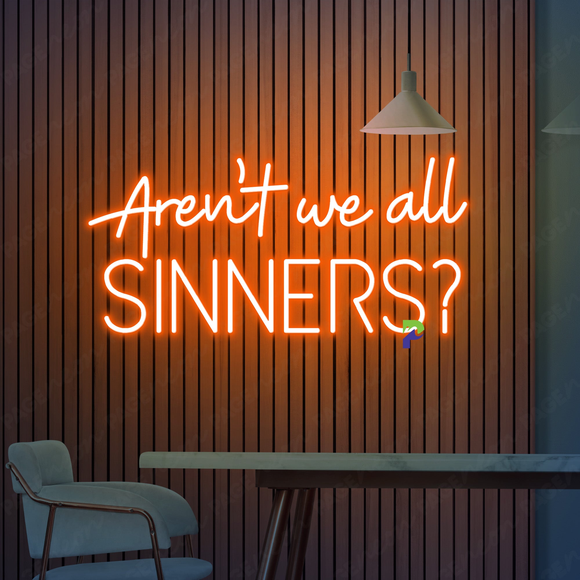 Aren't We All Sinner Neon Sign Word Led Light