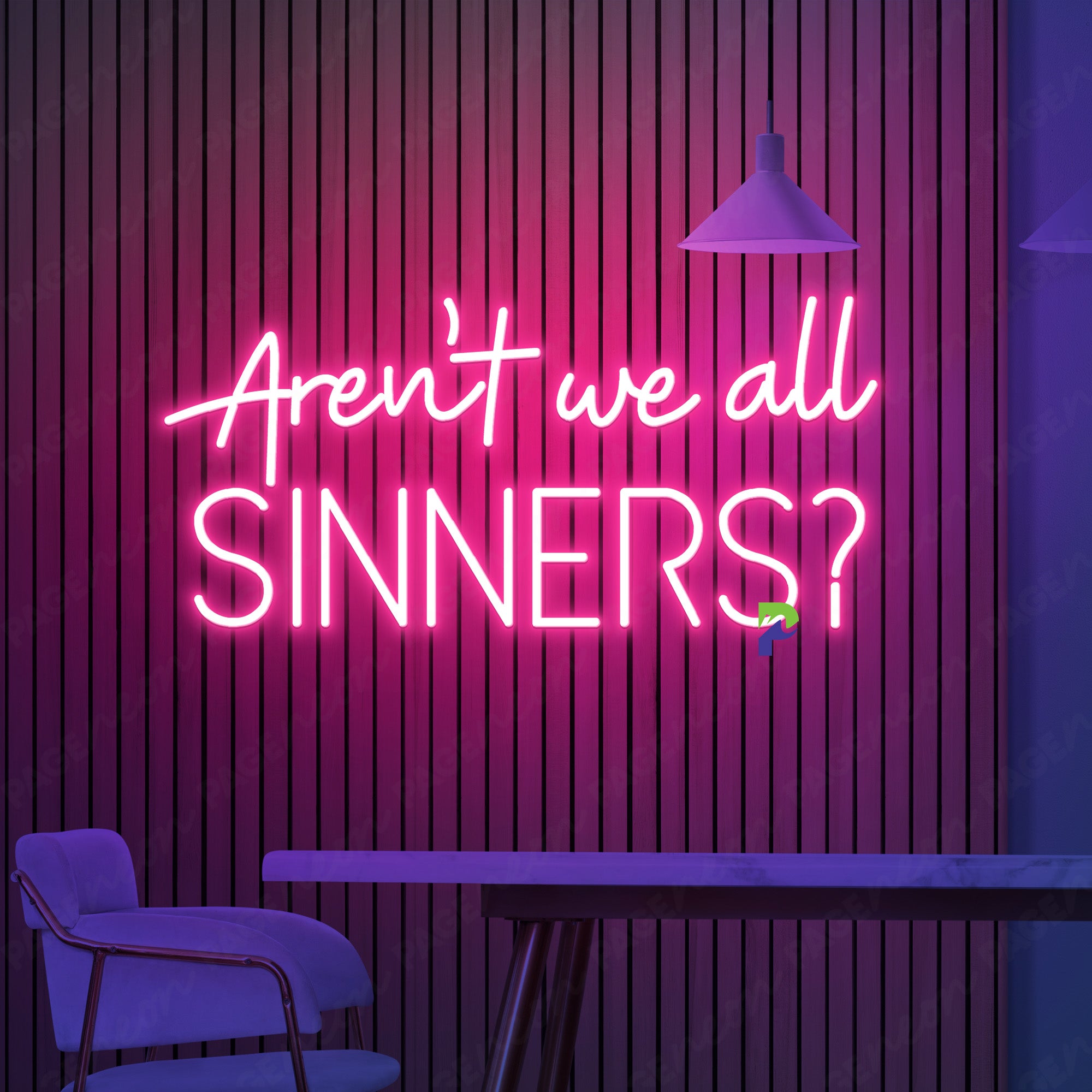 Aren't We All Sinner Neon Sign Word Led Light