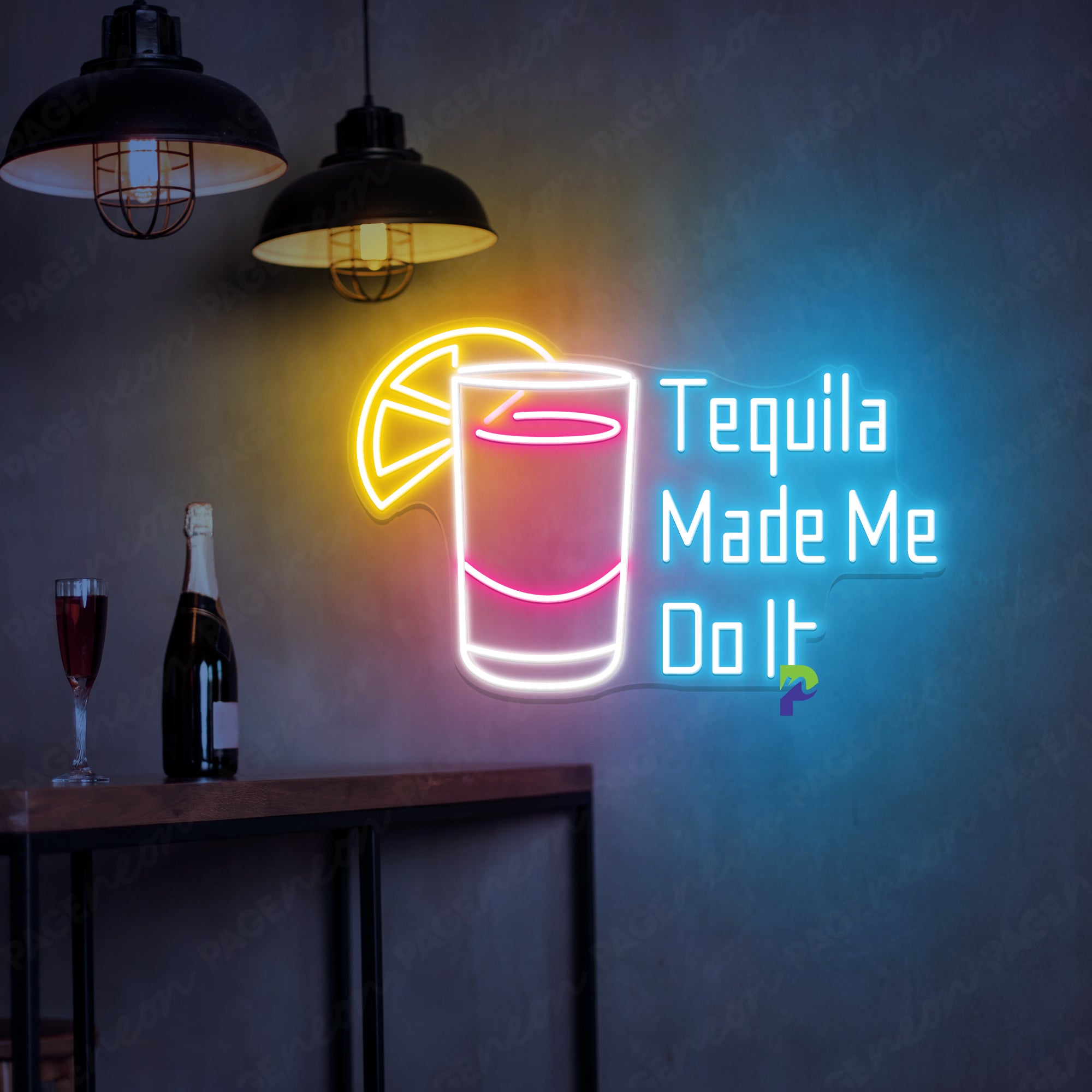 Tequila Made Me Do It Neon Sign Bar Led Light