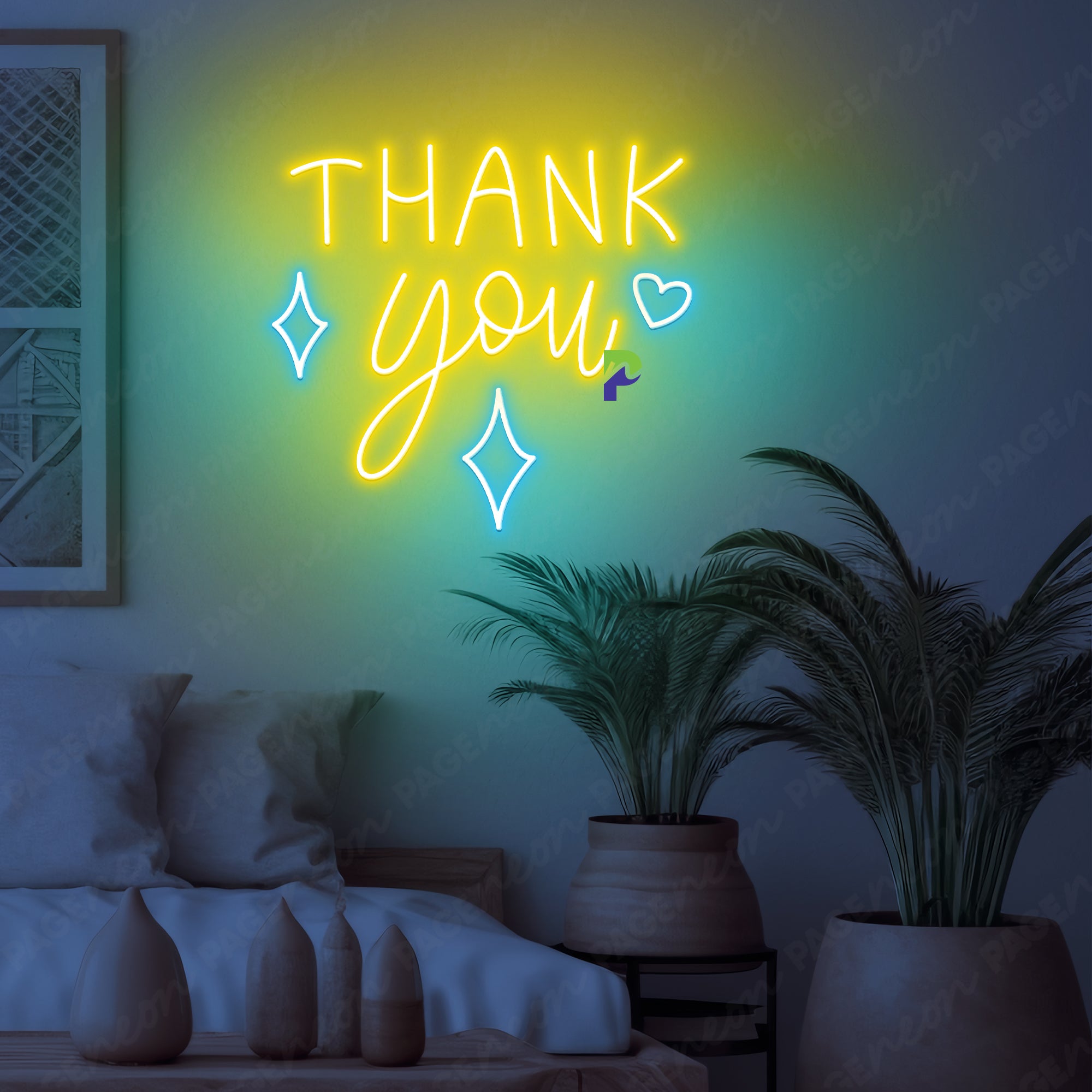 Thank You Neon Sign Twinkle Bright Led Light