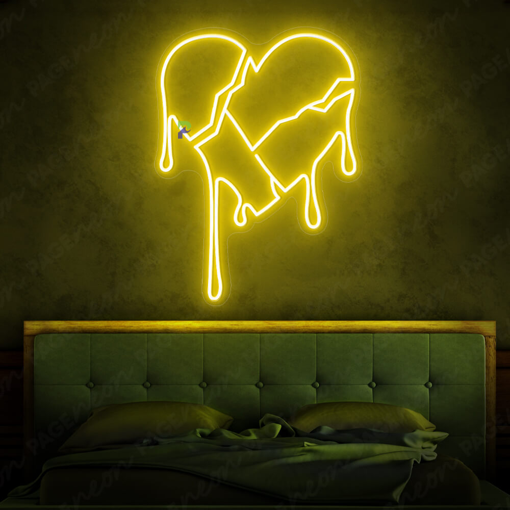 Broken Heart Neon Sign
