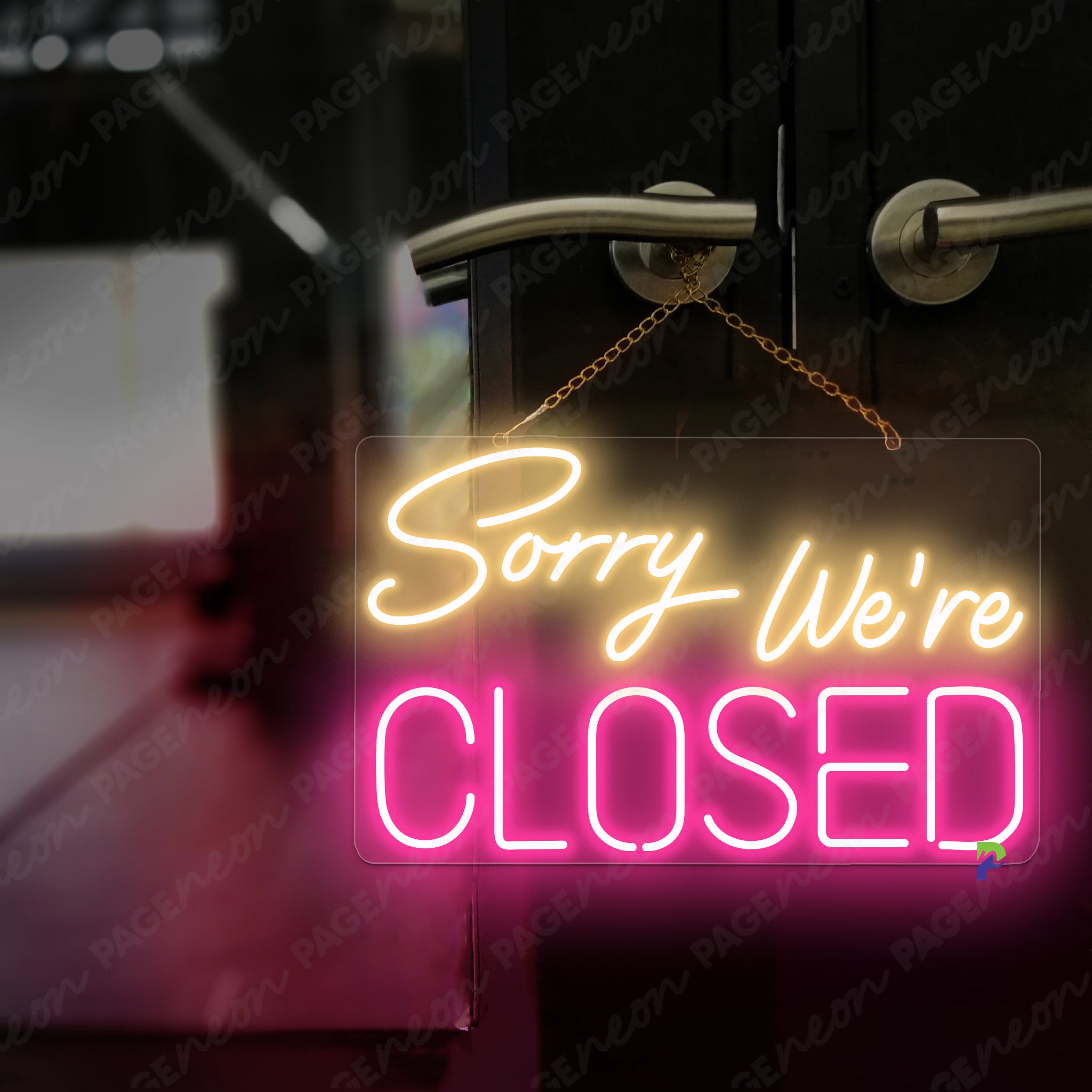 Closed Neon Sign Business Led Sign Pink
