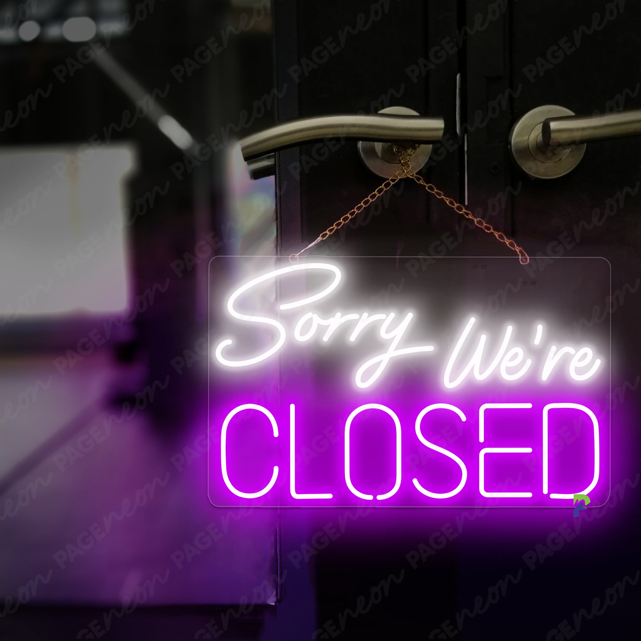 Closed Neon Sign Business Led Sign Purple