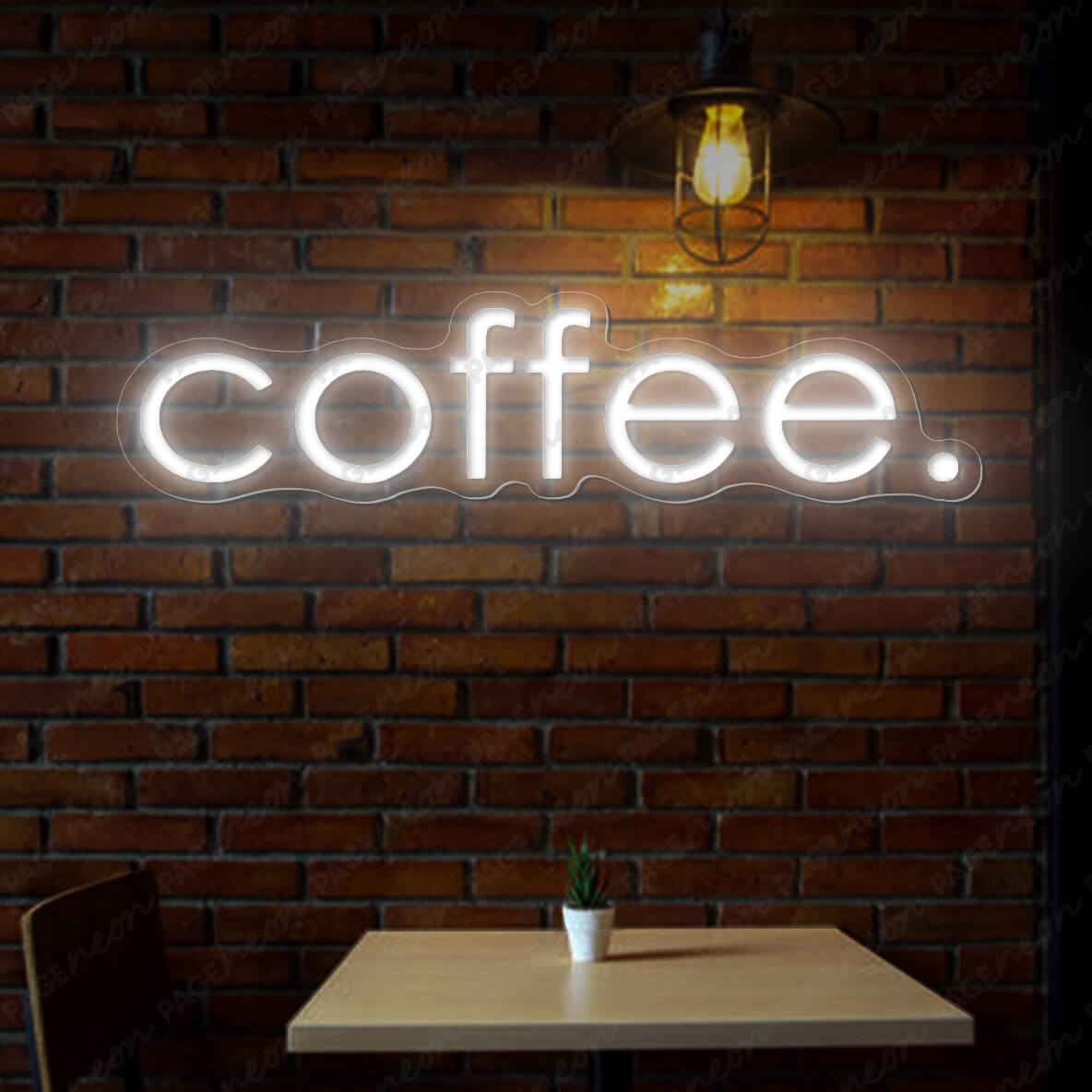 Coffee Neon Sign Led Light White