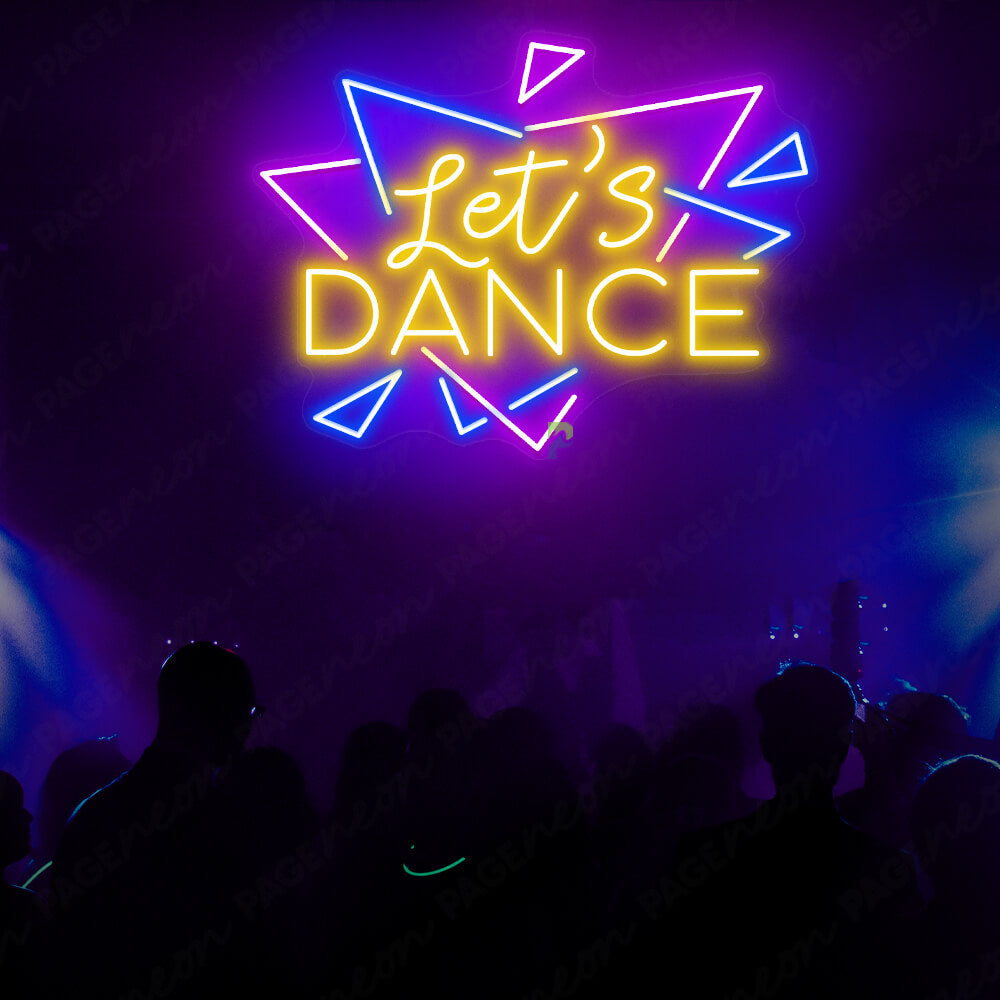 Dance Neon Sign Let's Dance Led Light for Party Purple
