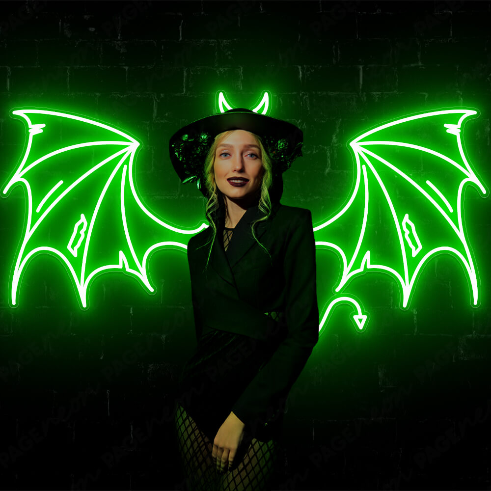 Devil Neon Sign Wings Led Light