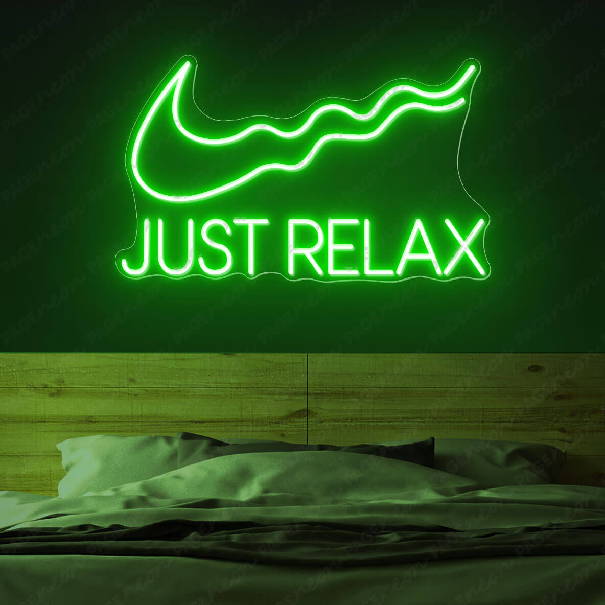 Just Relax Neon Sign Led Light Green