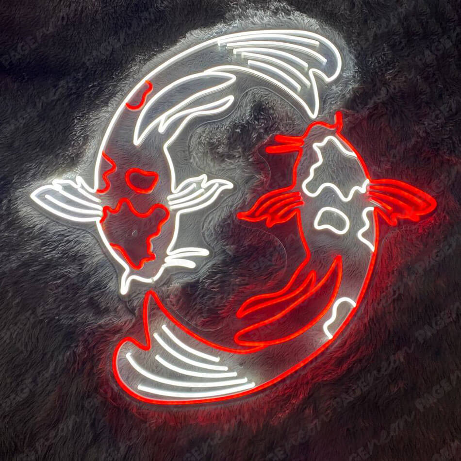 Koi Fish Neon Sign Japan Neon Light Feature