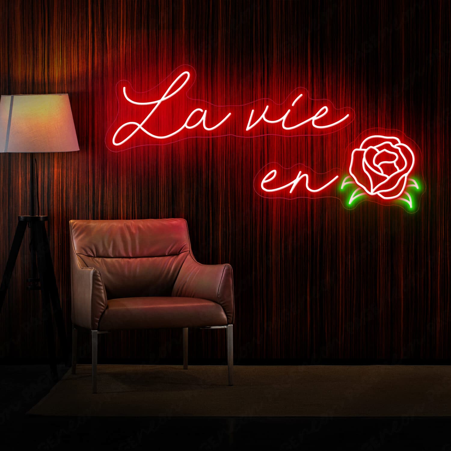 La Vie En Rose Neon Sign Red
