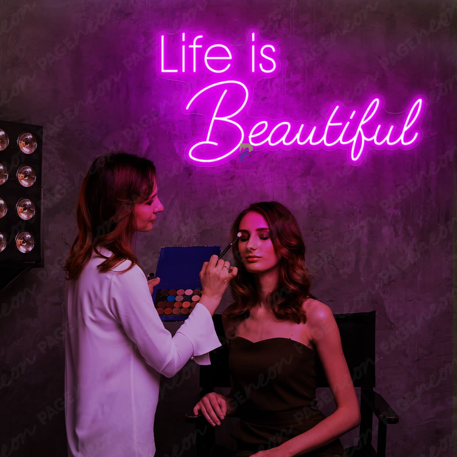 Life Is Beautiful Neon Sign Purple Led Light