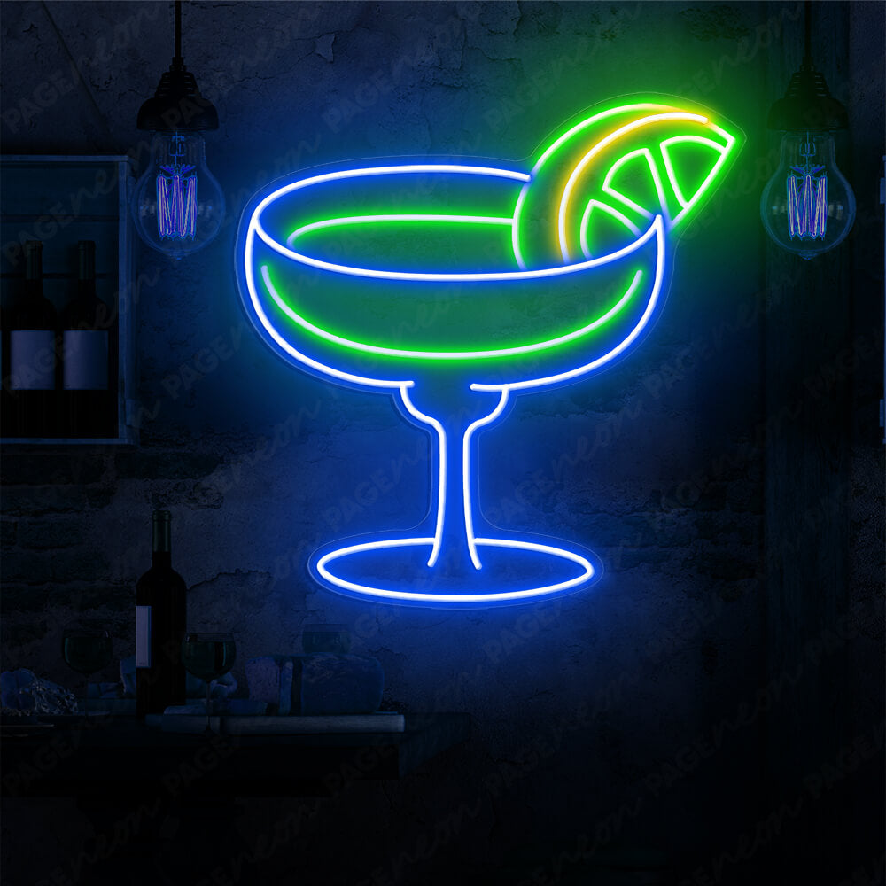 Margarita Neon Sign Bar Neon Light Blue