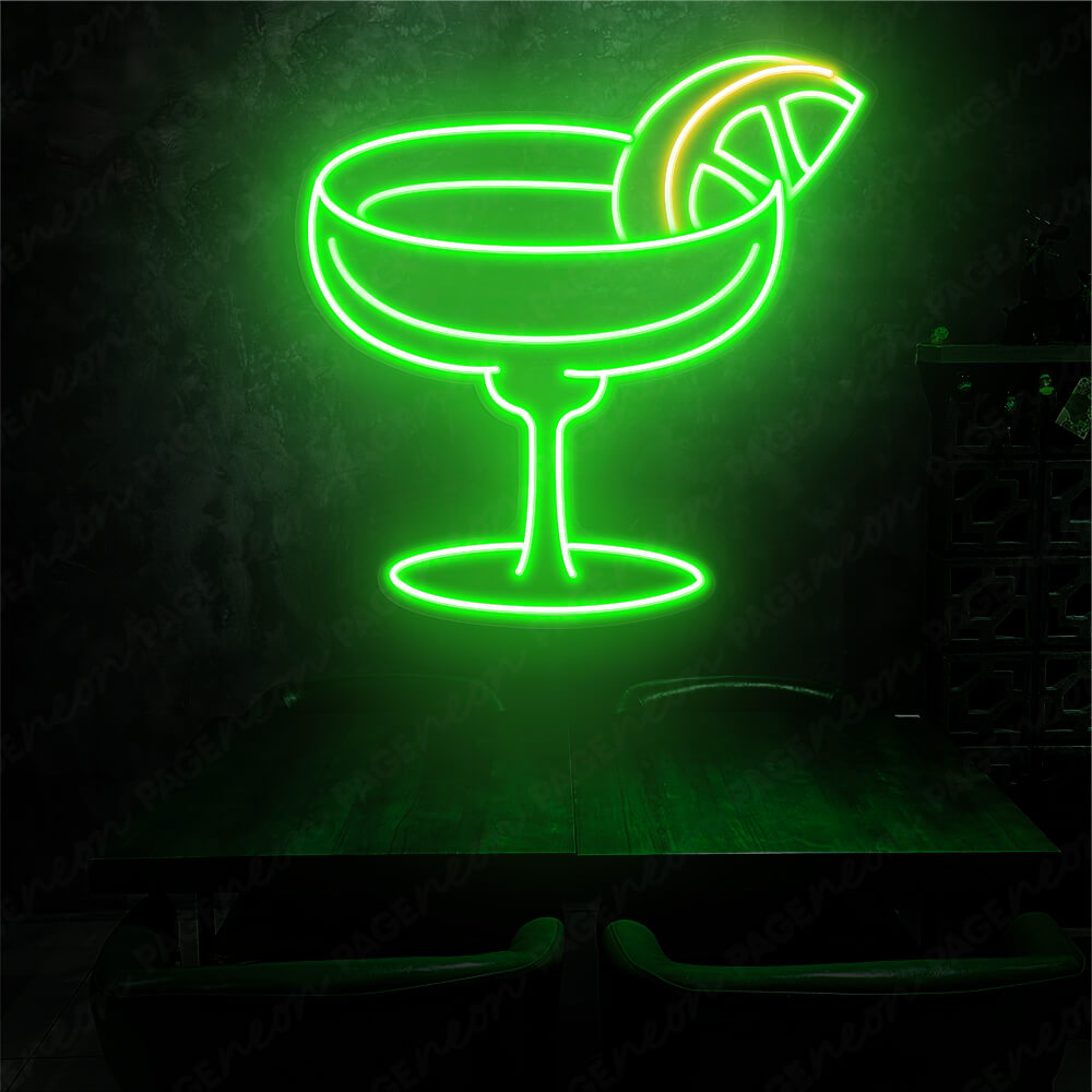 Margarita Neon Sign Bar Neon Light Green